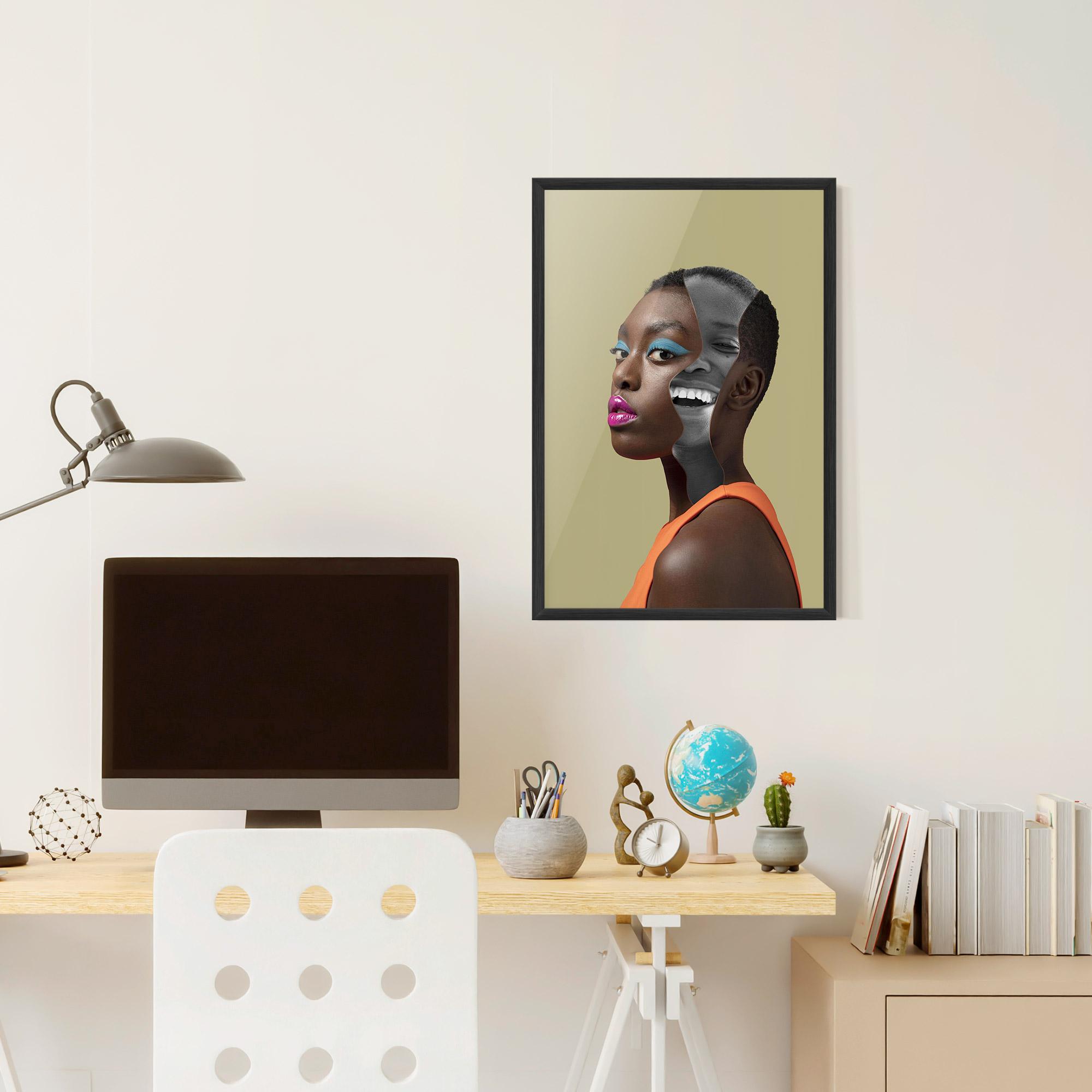 Poster Înrămat American Woman Collage mockup 6