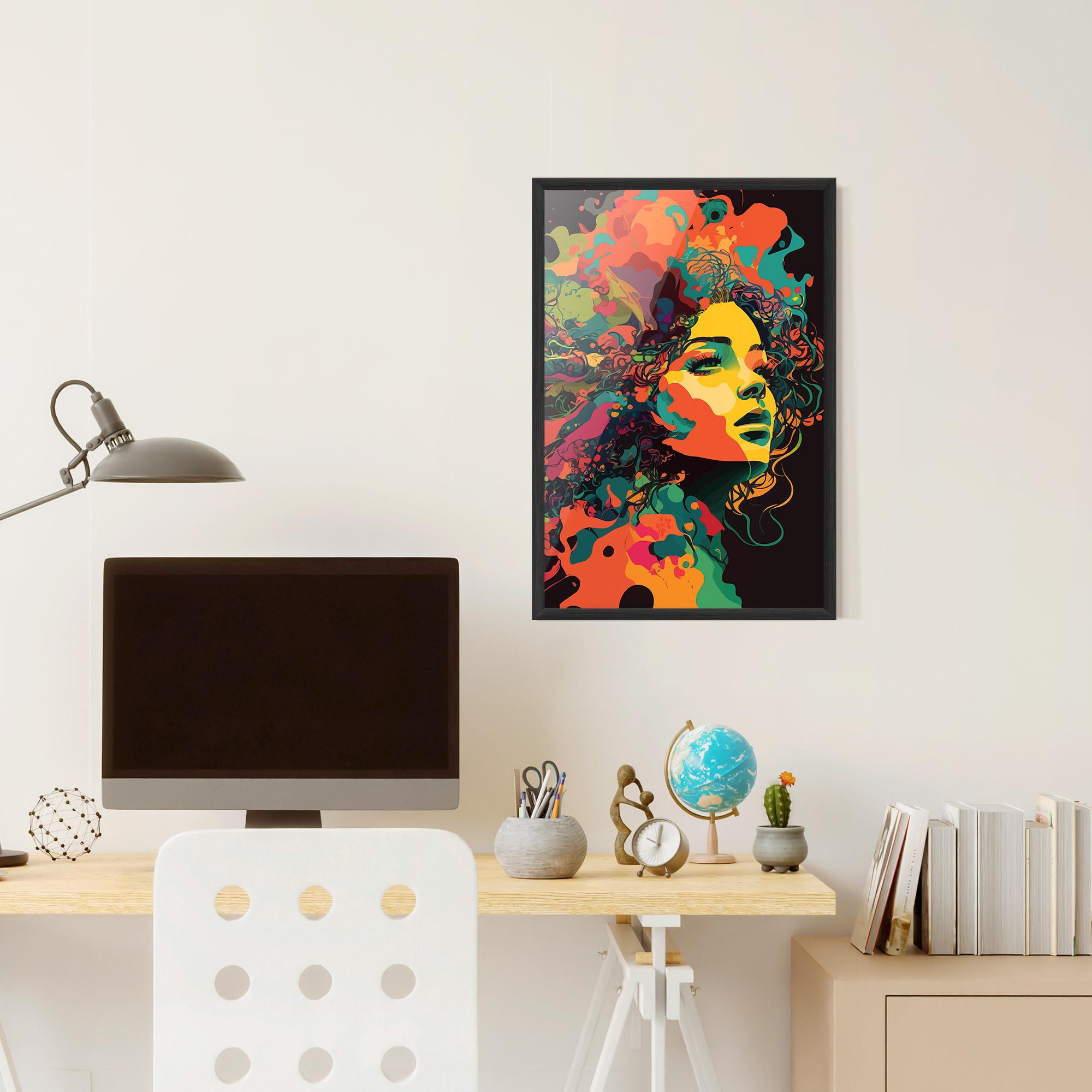 Poster Înrămat Colorful African Woman mockup 6