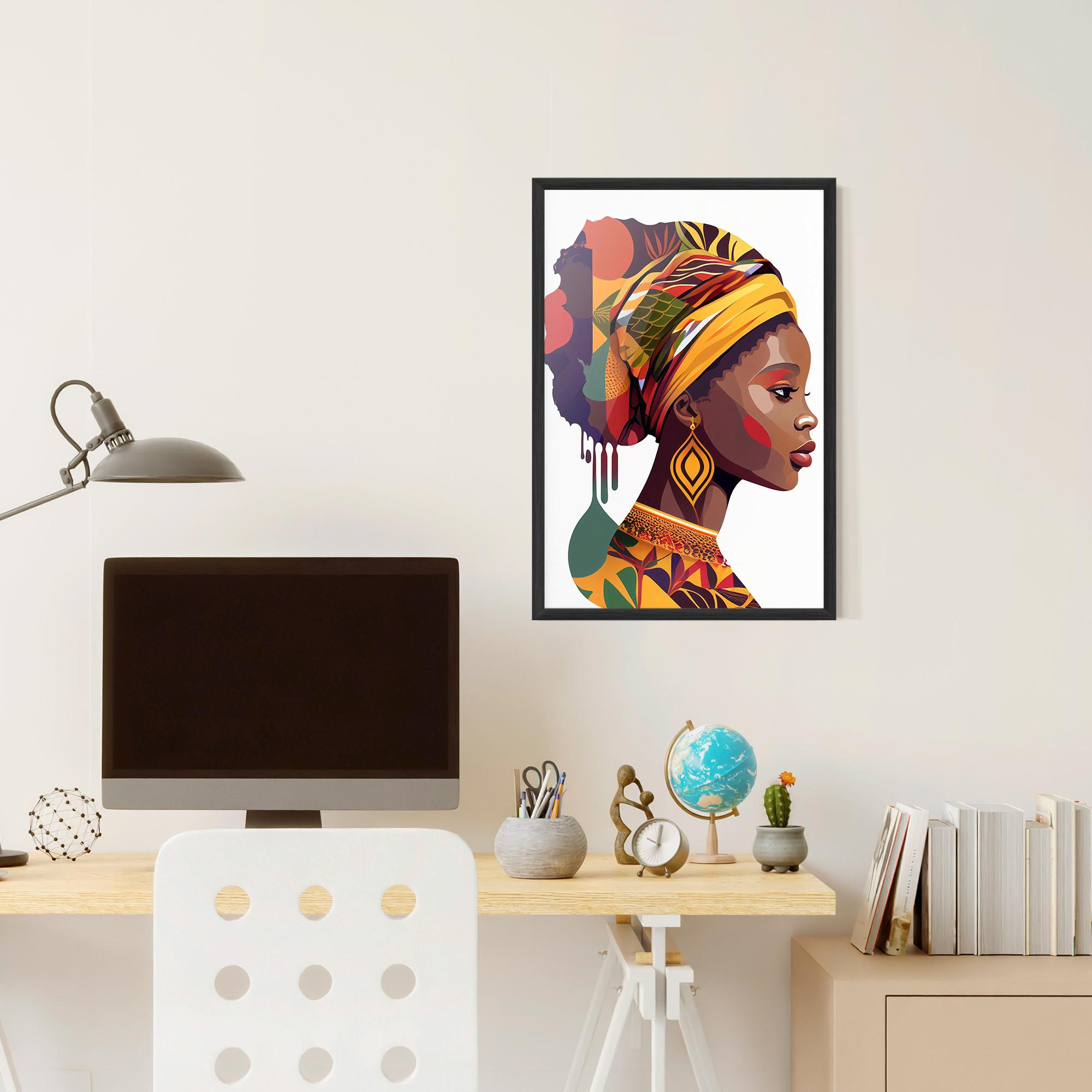 Poster Înrămat Colorful African mockup 6