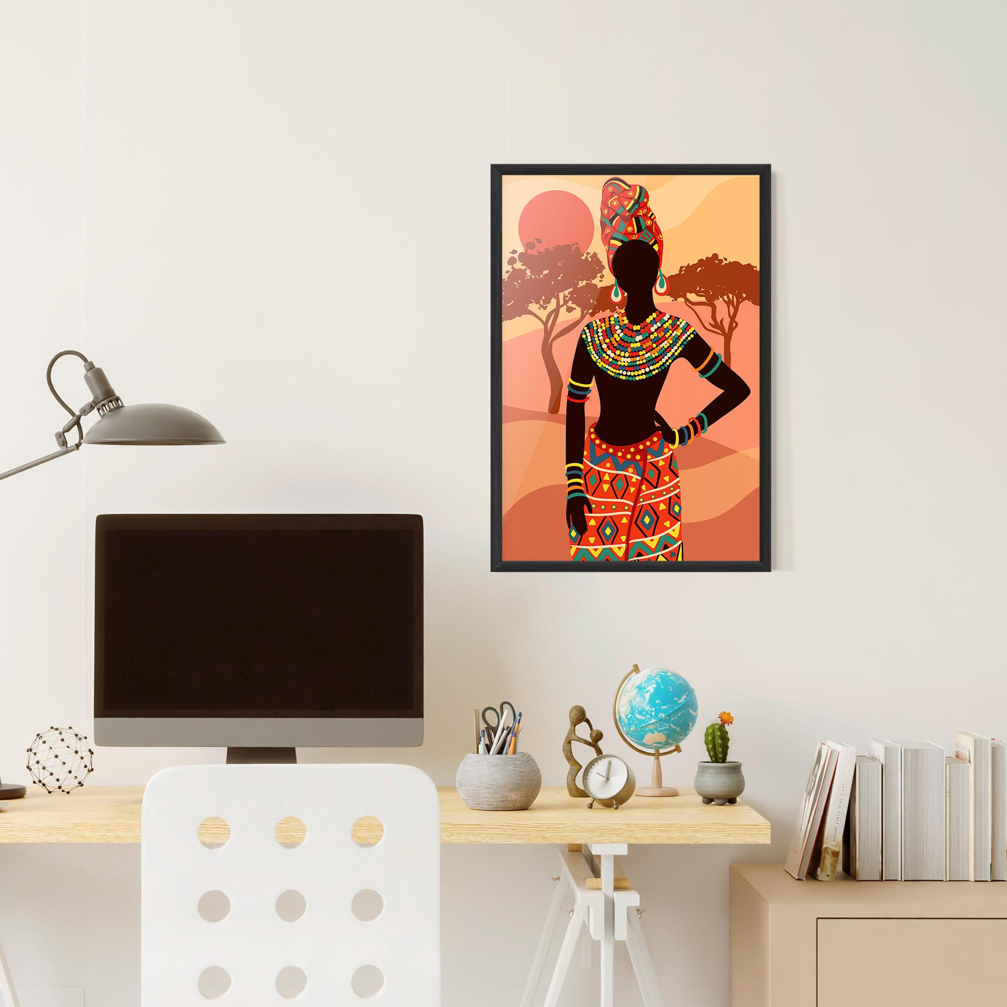 Poster Înrămat Ethnic African Color mockup 6