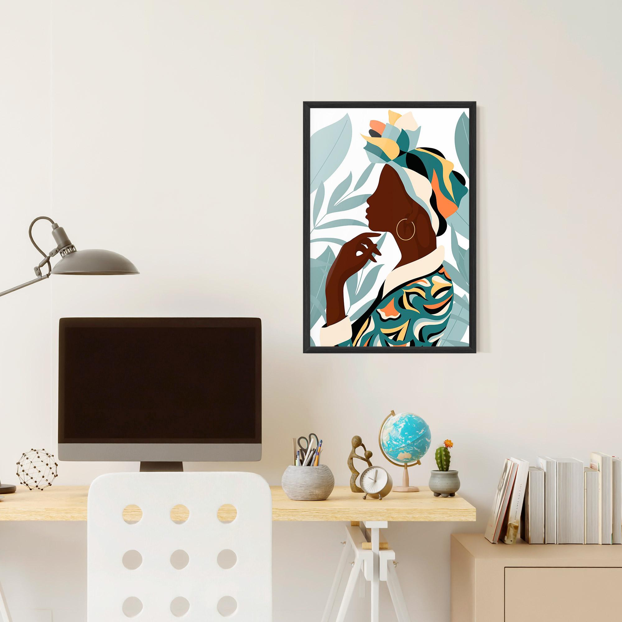 Poster Înrămat Gold African Earring mockup 6