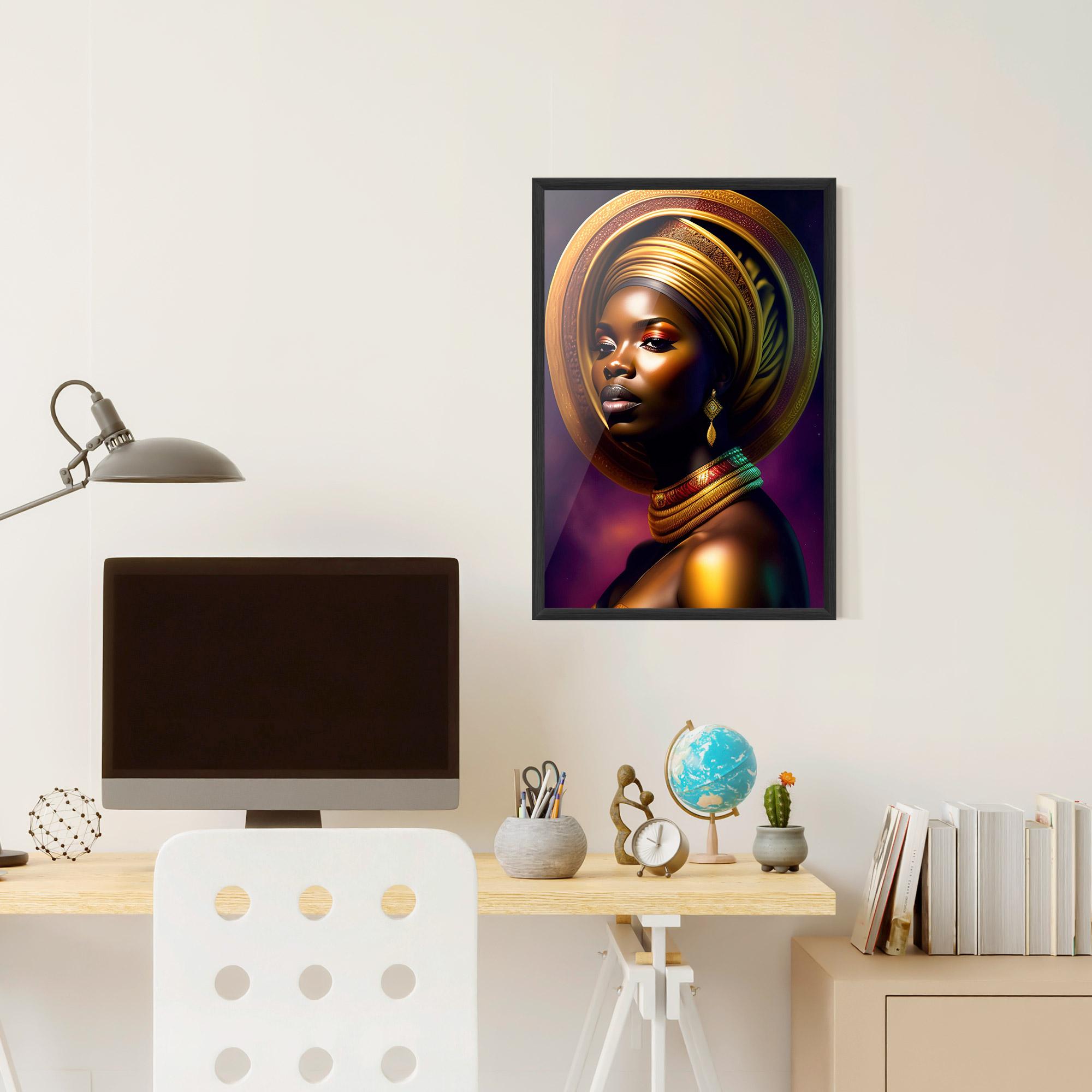 Poster Înrămat Golden Crown Woman mockup 6