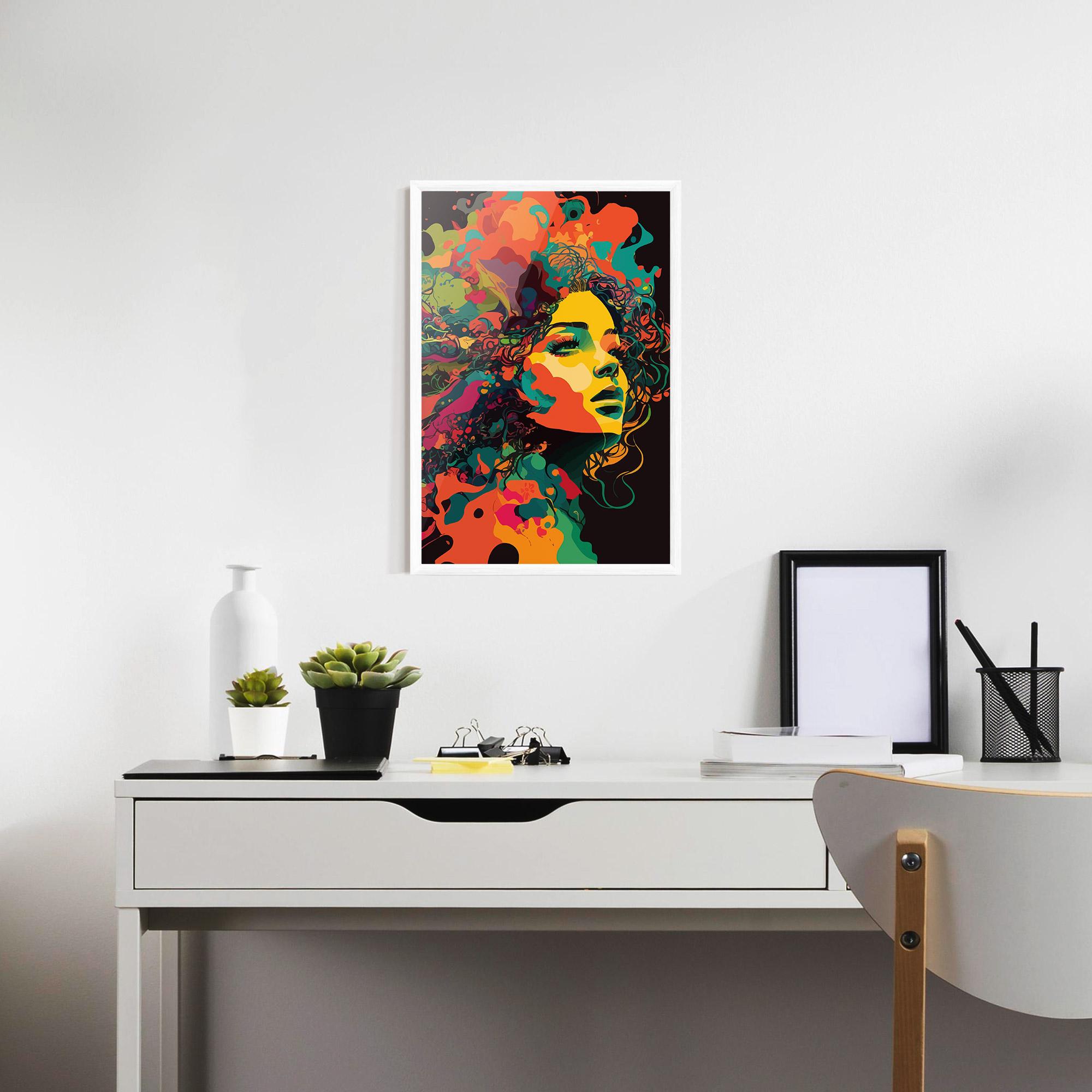 Poster Înrămat Colorful African Woman mockup 7