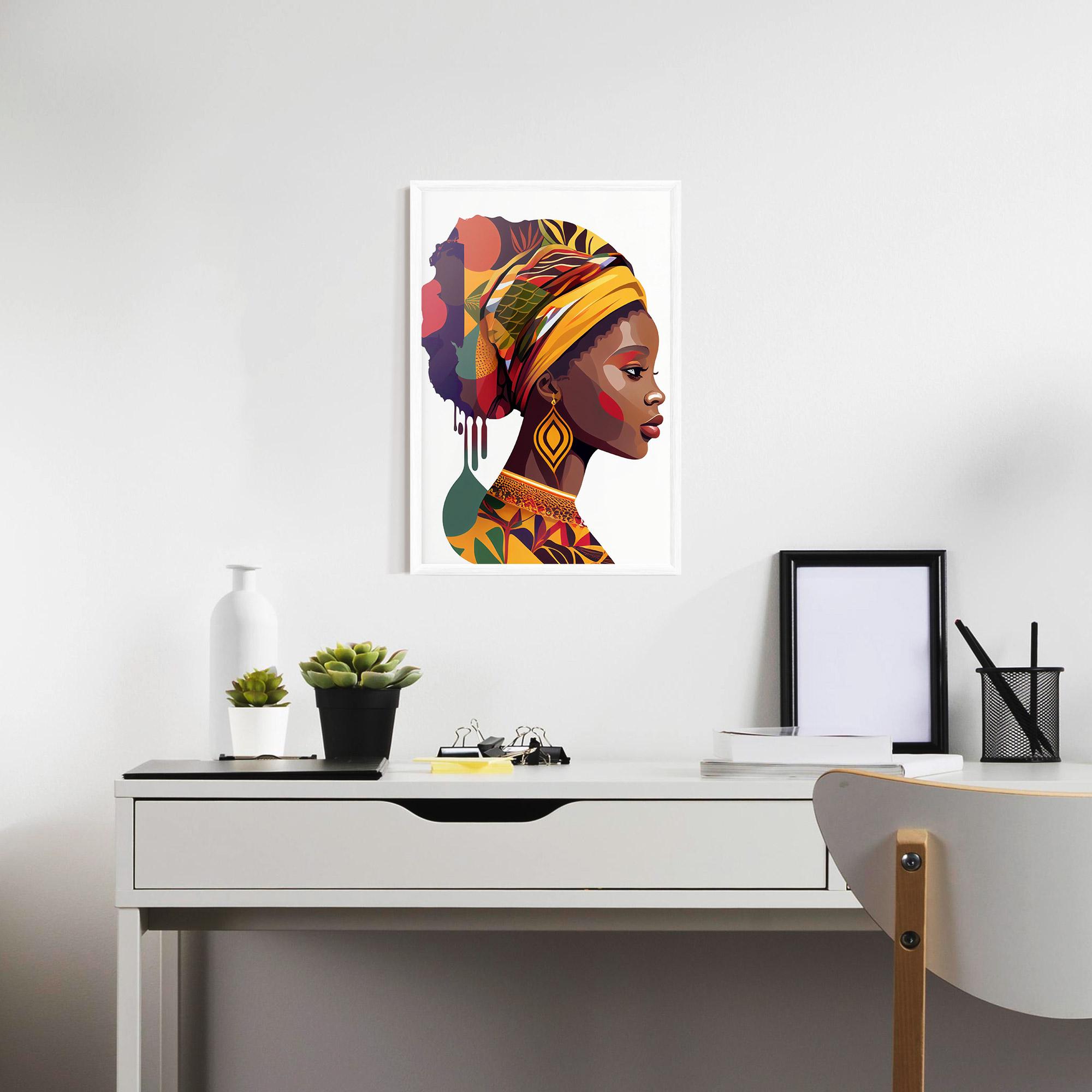 Poster Înrămat Colorful African mockup 7