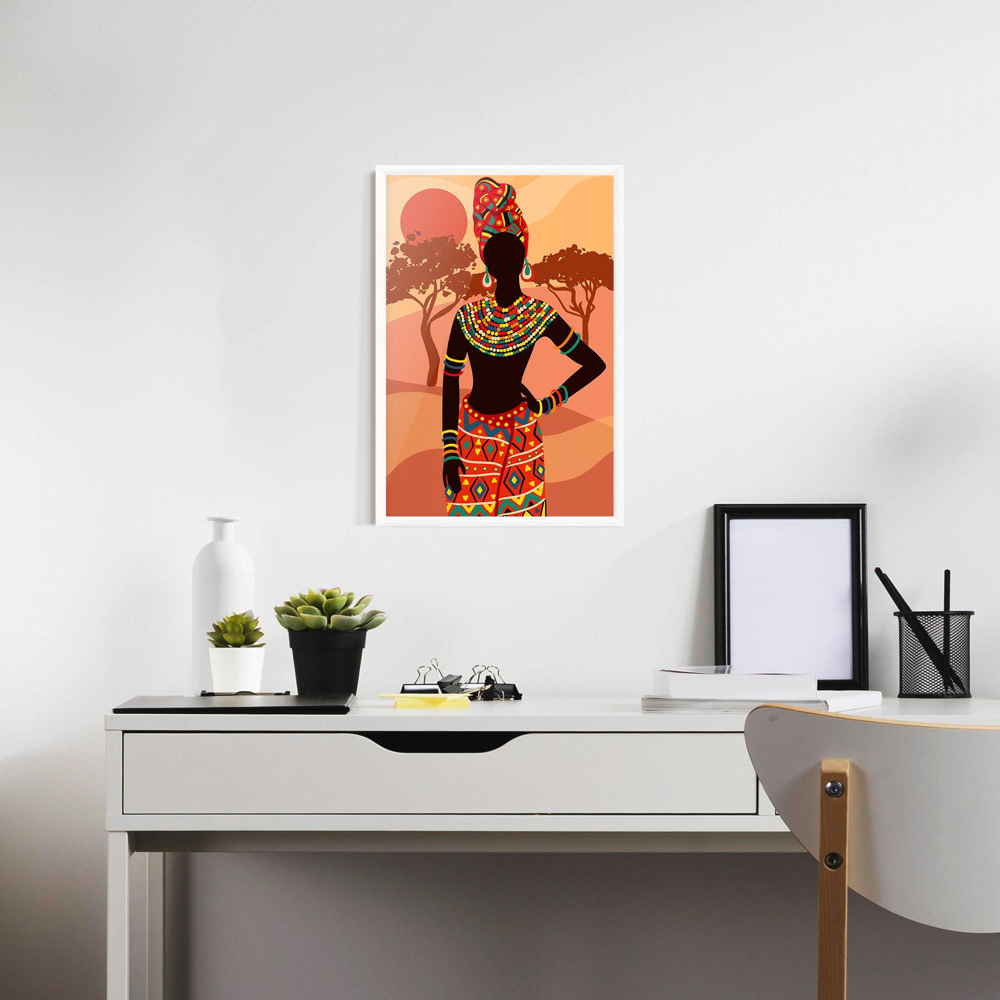 Poster Înrămat Ethnic African Color mockup 7