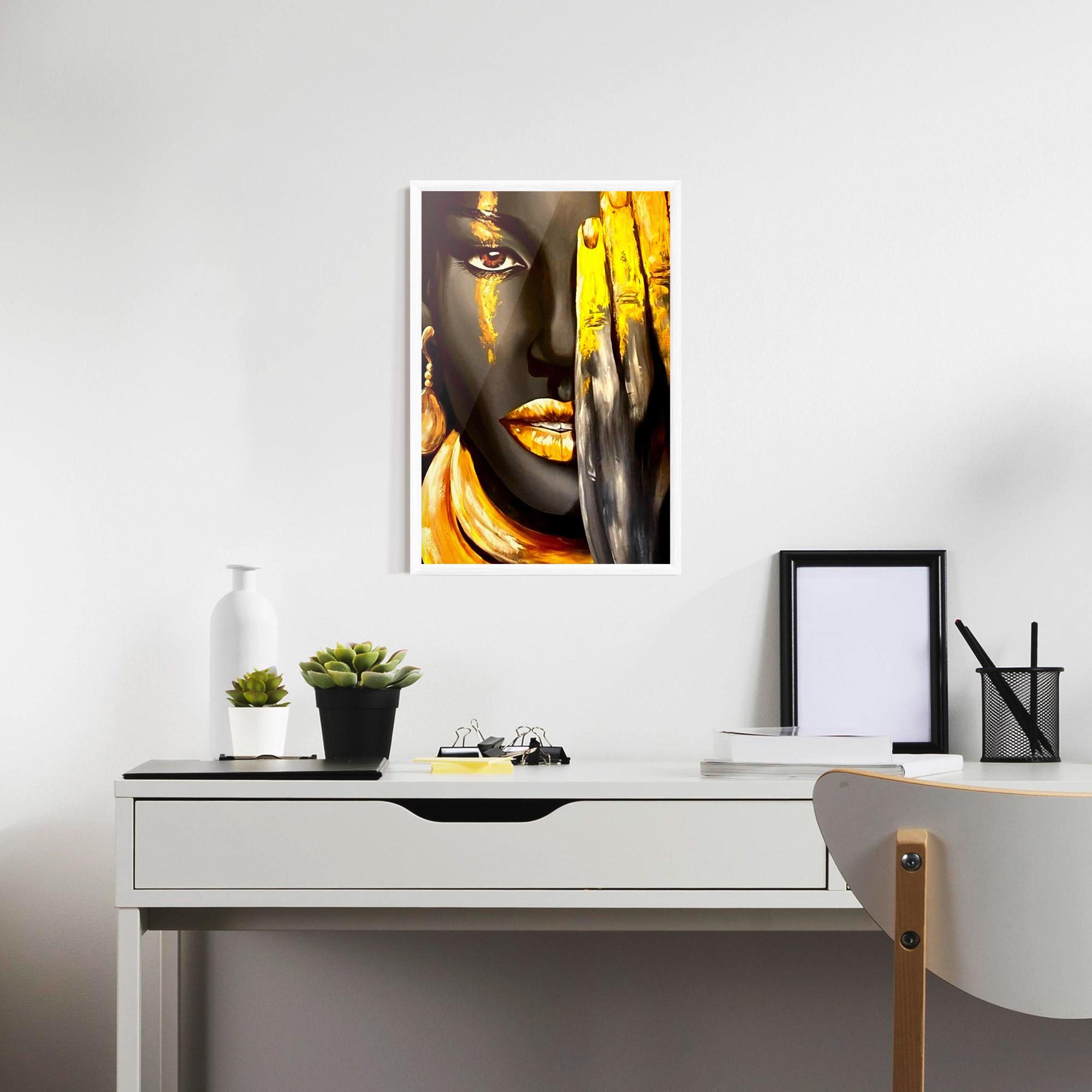 Poster Înrămat Golden African Women mockup 7