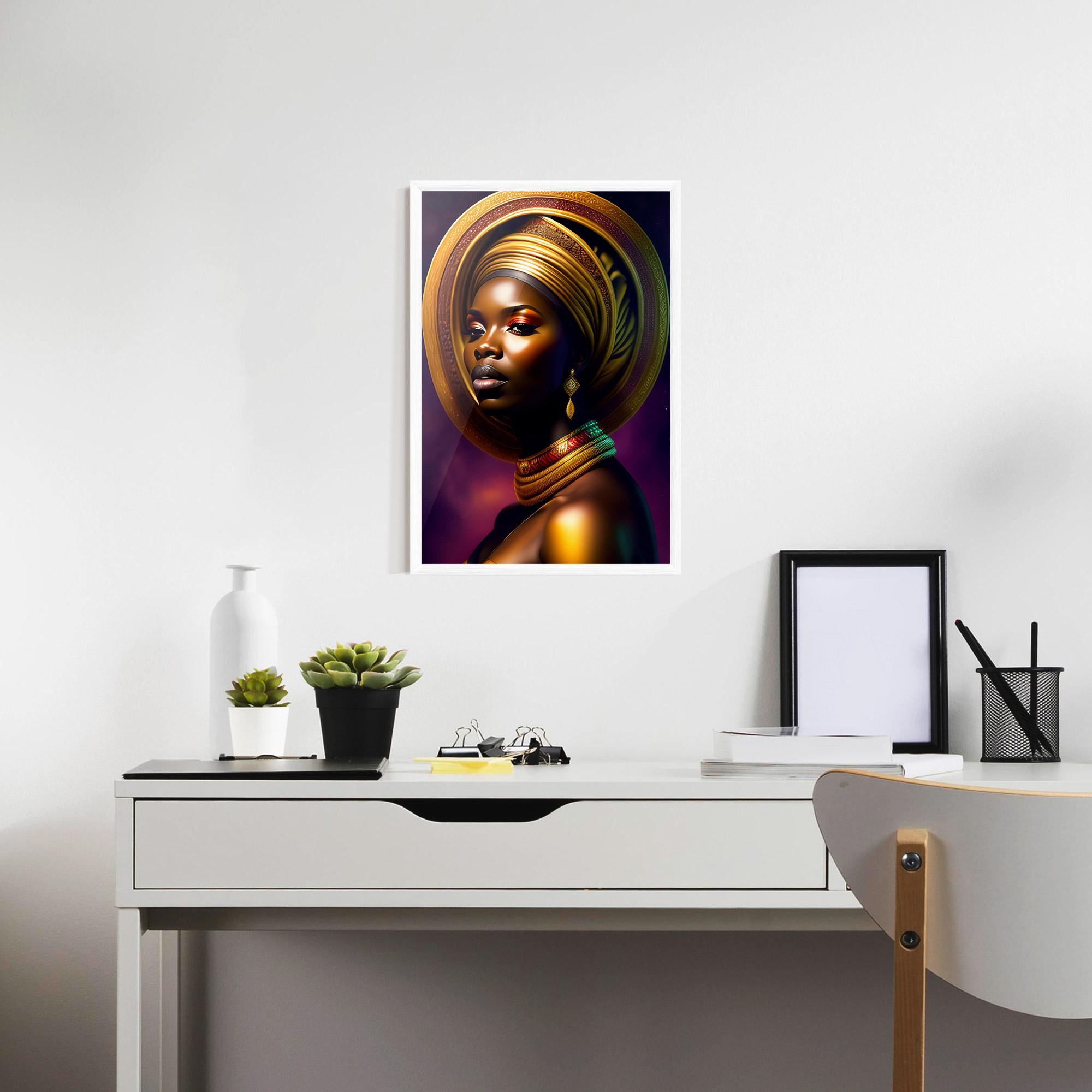 Poster Înrămat Golden Crown Woman mockup 7