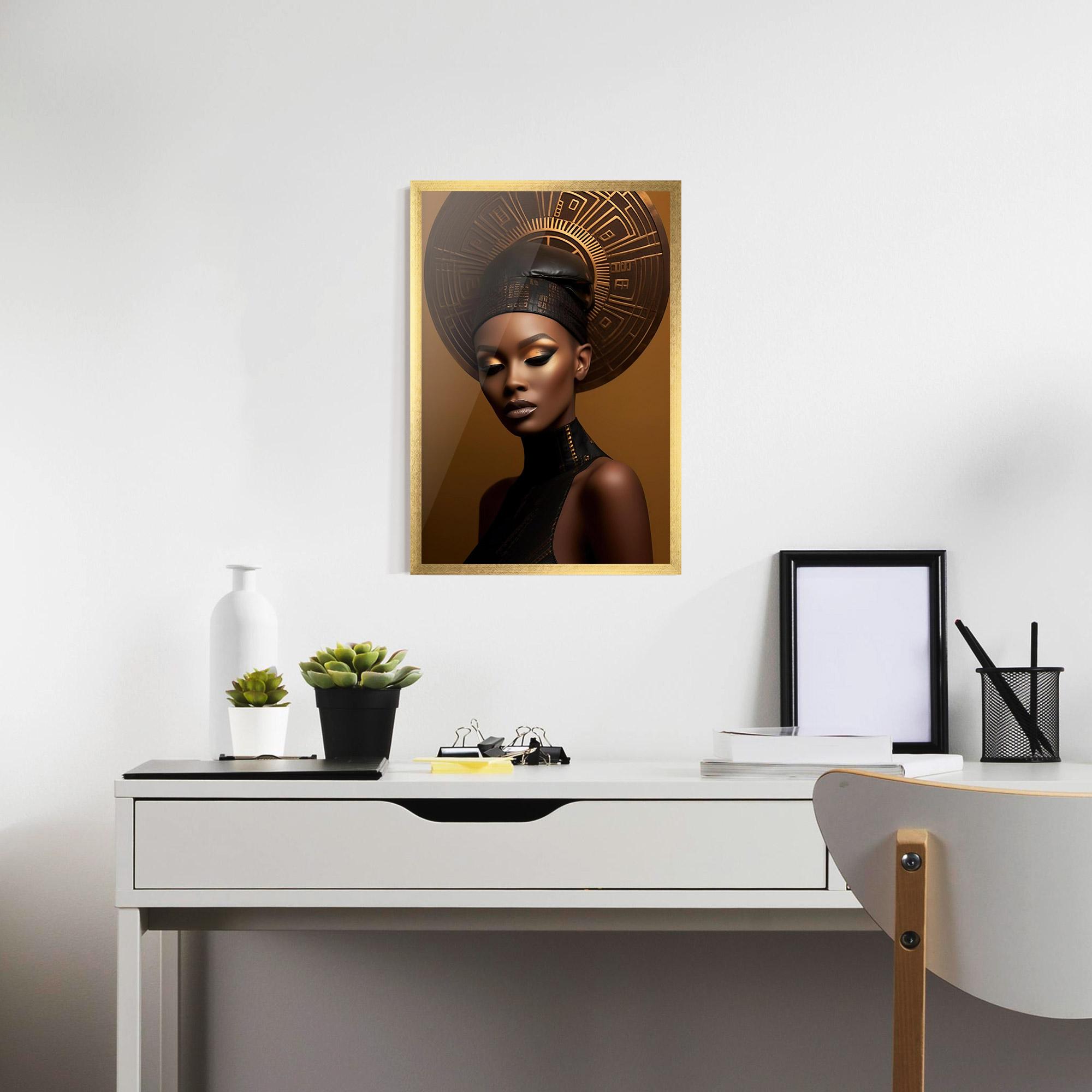 Poster Înrămat African Abstract Art mockup 7