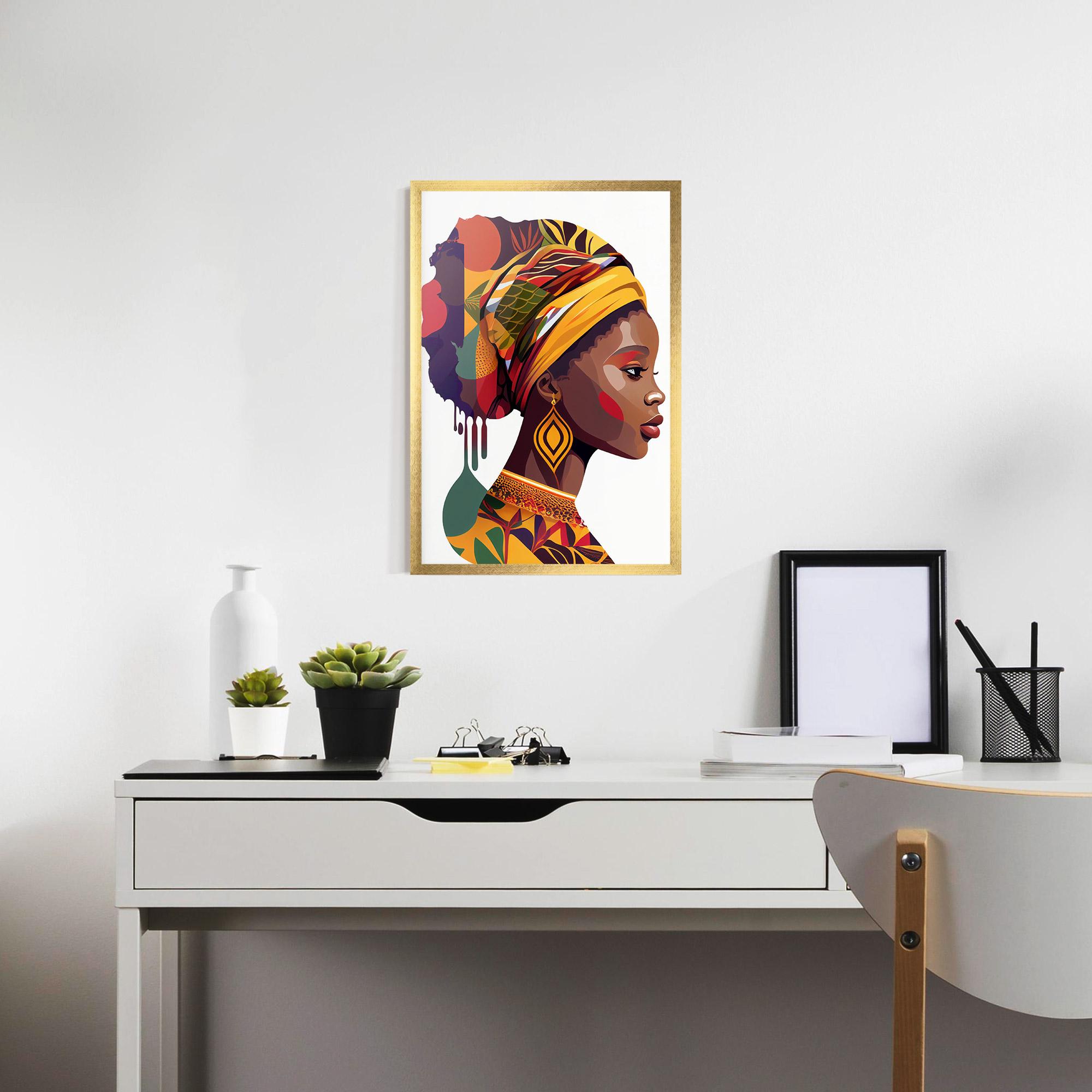 Poster Înrămat Colorful African mockup 7