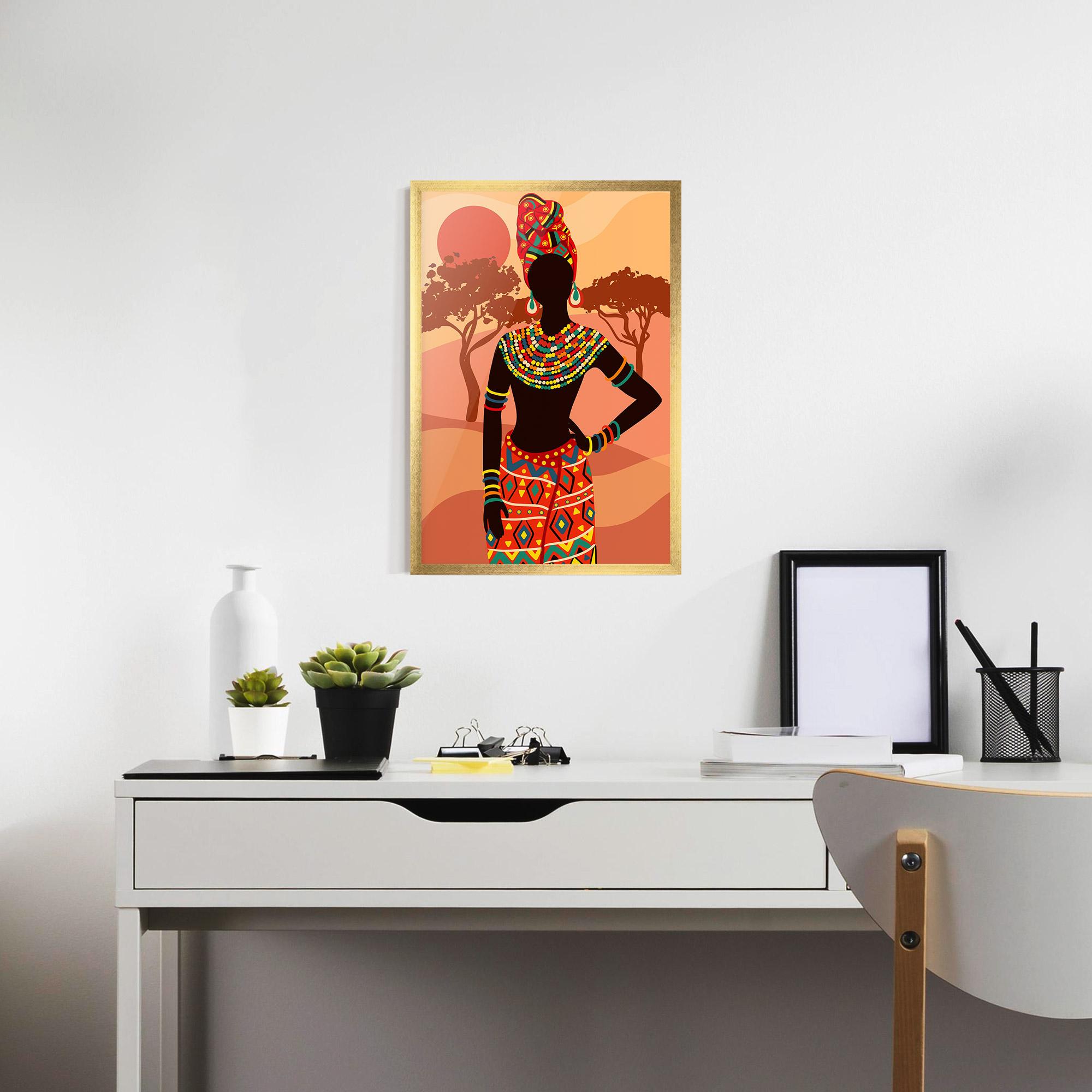 Poster Înrămat Ethnic African Color mockup 7