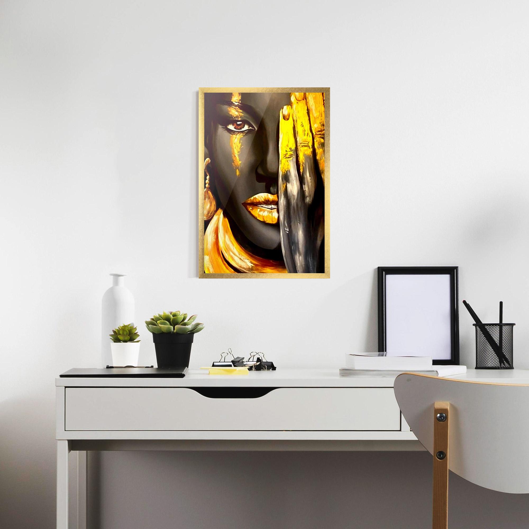 Poster Înrămat Golden African Women mockup 7