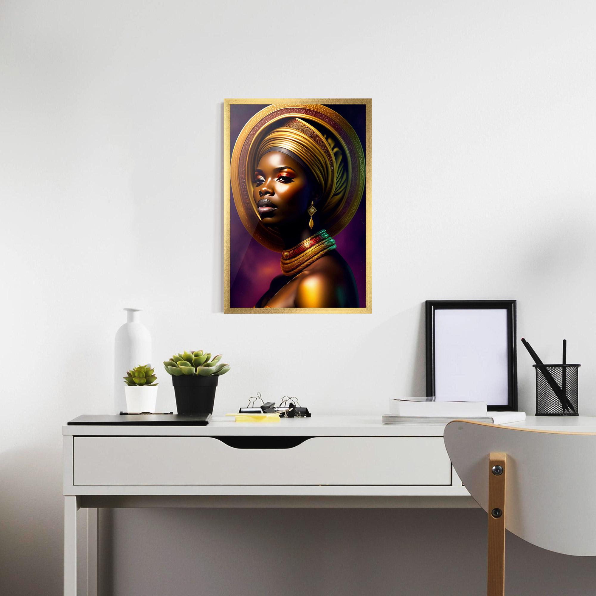 Poster Înrămat Golden Crown Woman mockup 7
