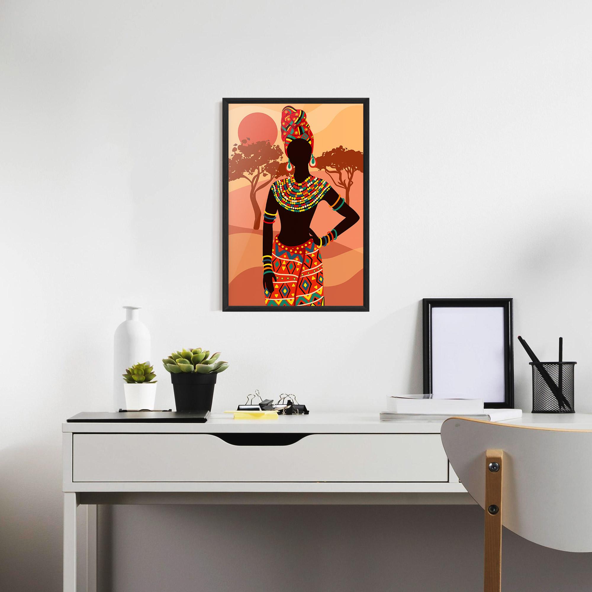 Poster Înrămat Ethnic African Color mockup 7