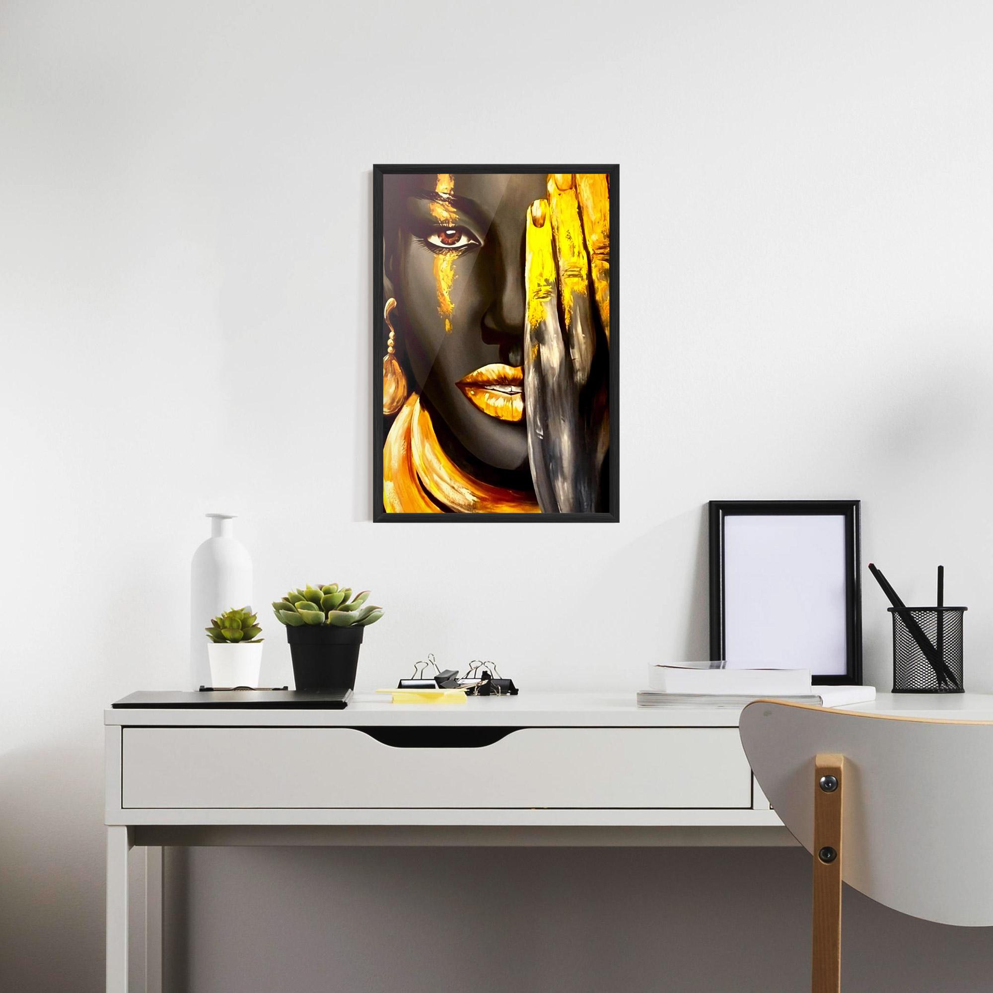 Poster Înrămat Golden African Women mockup 7