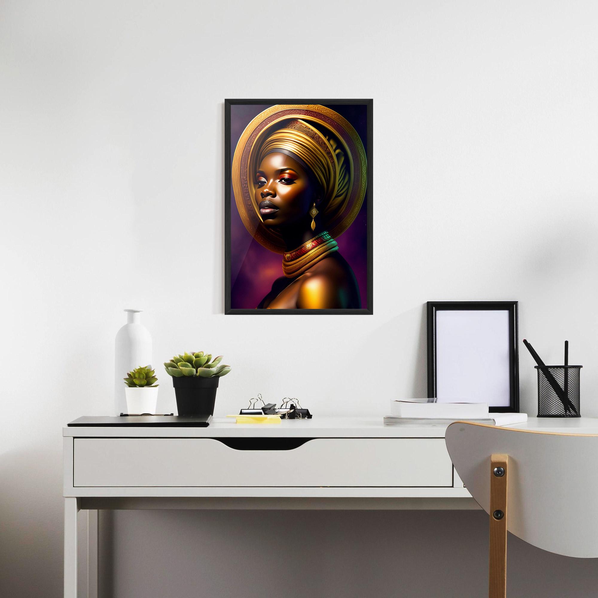 Poster Înrămat Golden Crown Woman mockup 7