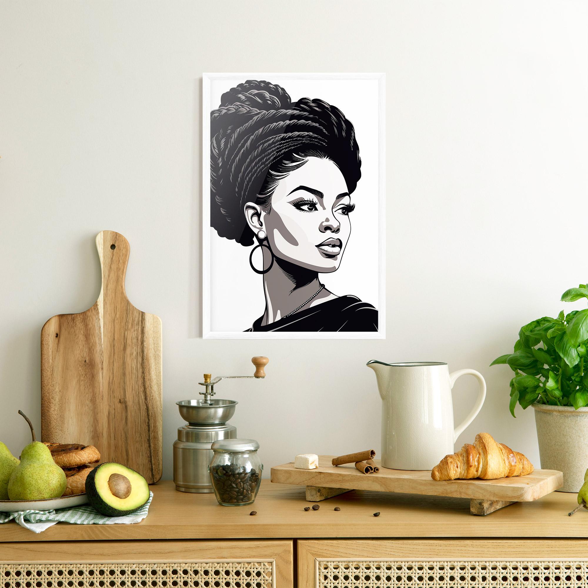 Poster Înrămat Brown Skin Woman mockup 8
