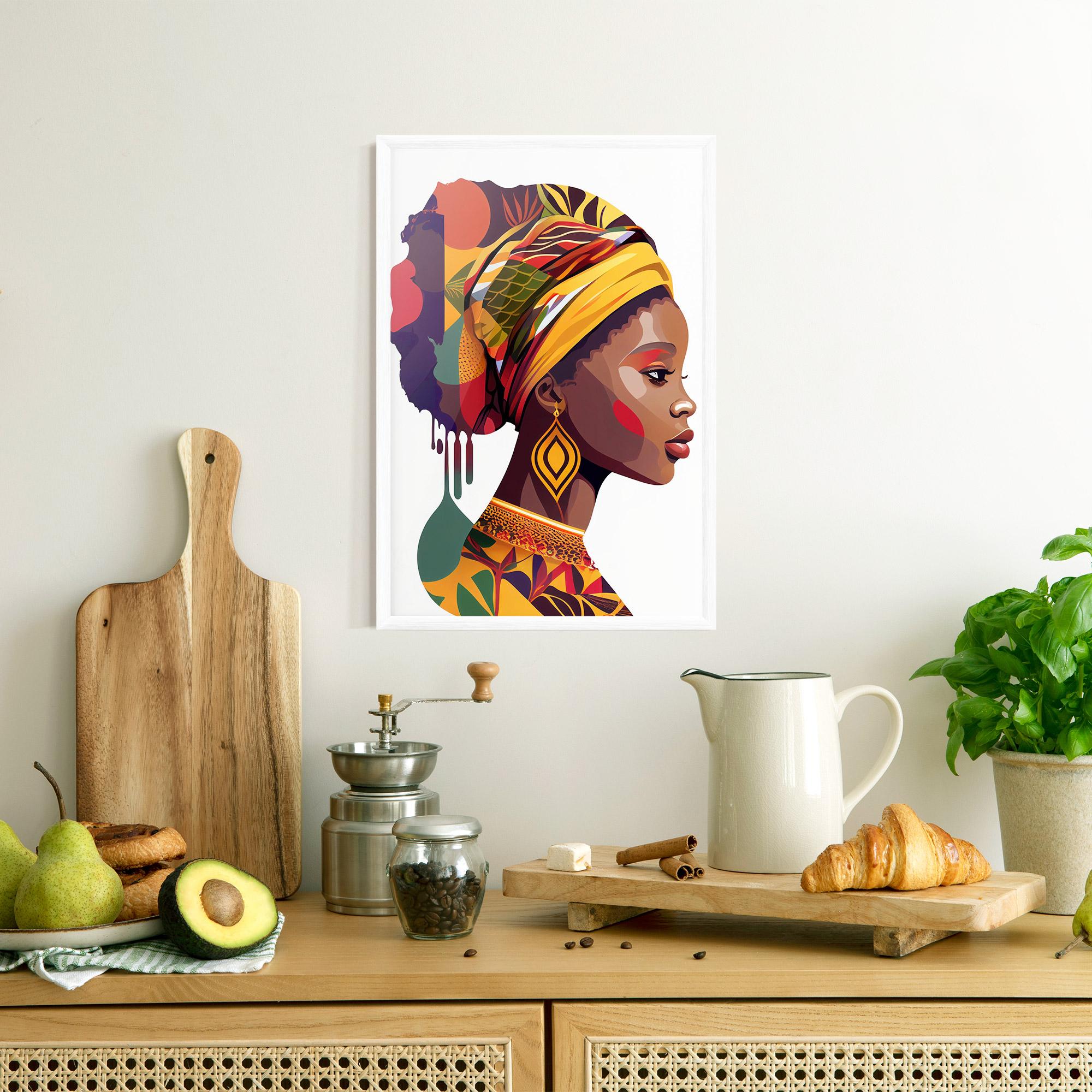 Poster Înrămat Colorful African mockup 8