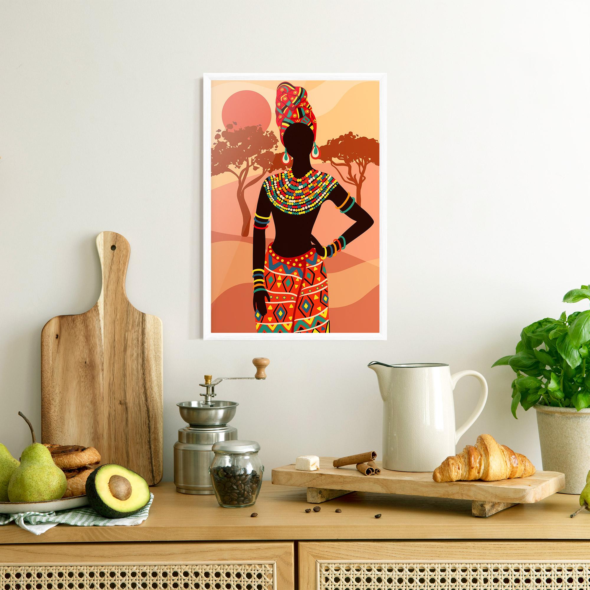Poster Înrămat Ethnic African Color mockup 8