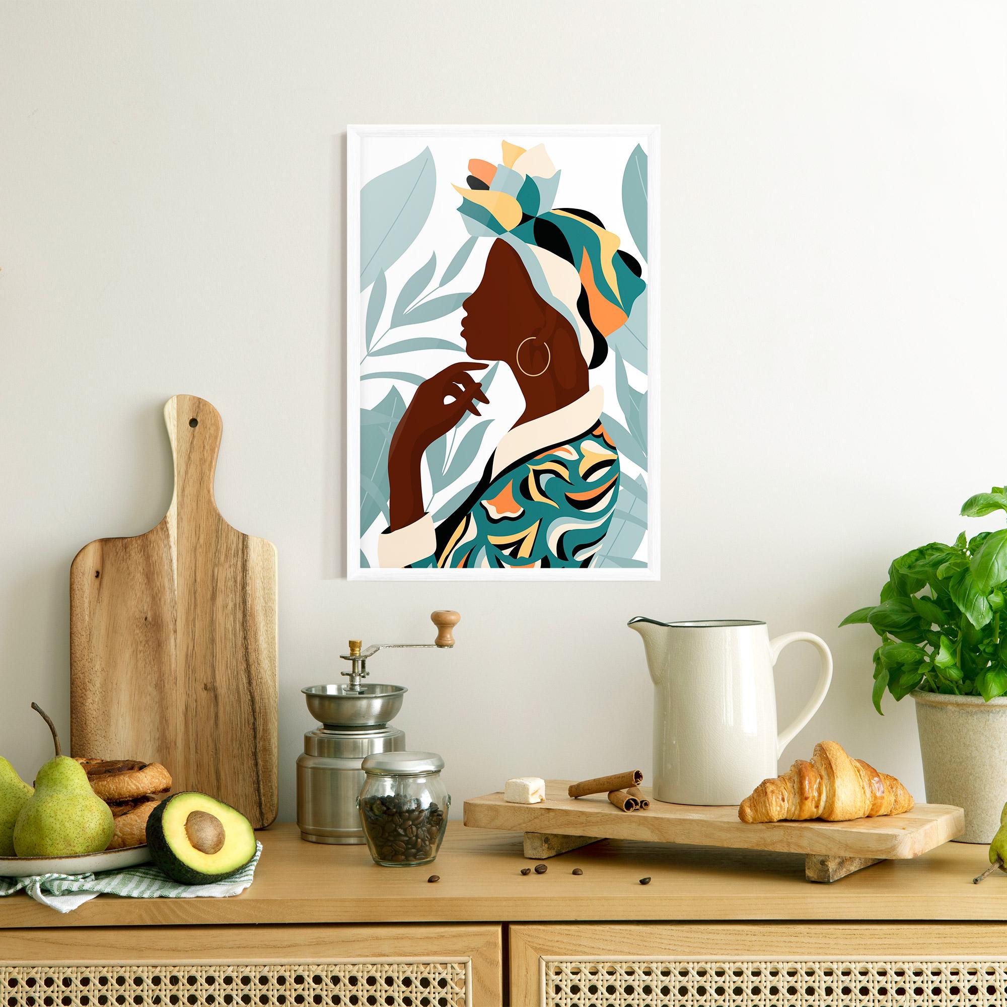 Poster Înrămat Gold African Earring mockup 8