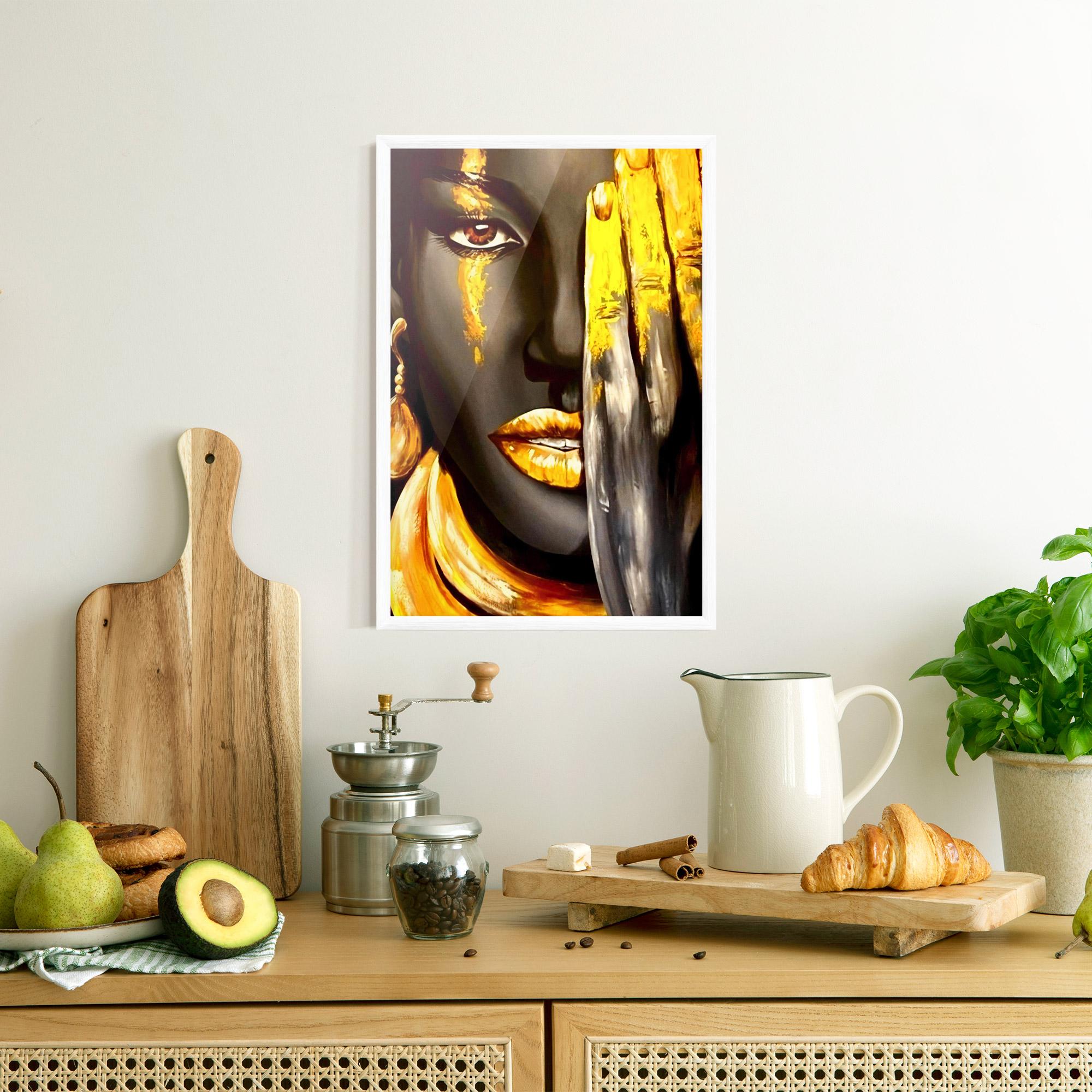 Poster Înrămat Golden African Women mockup 8