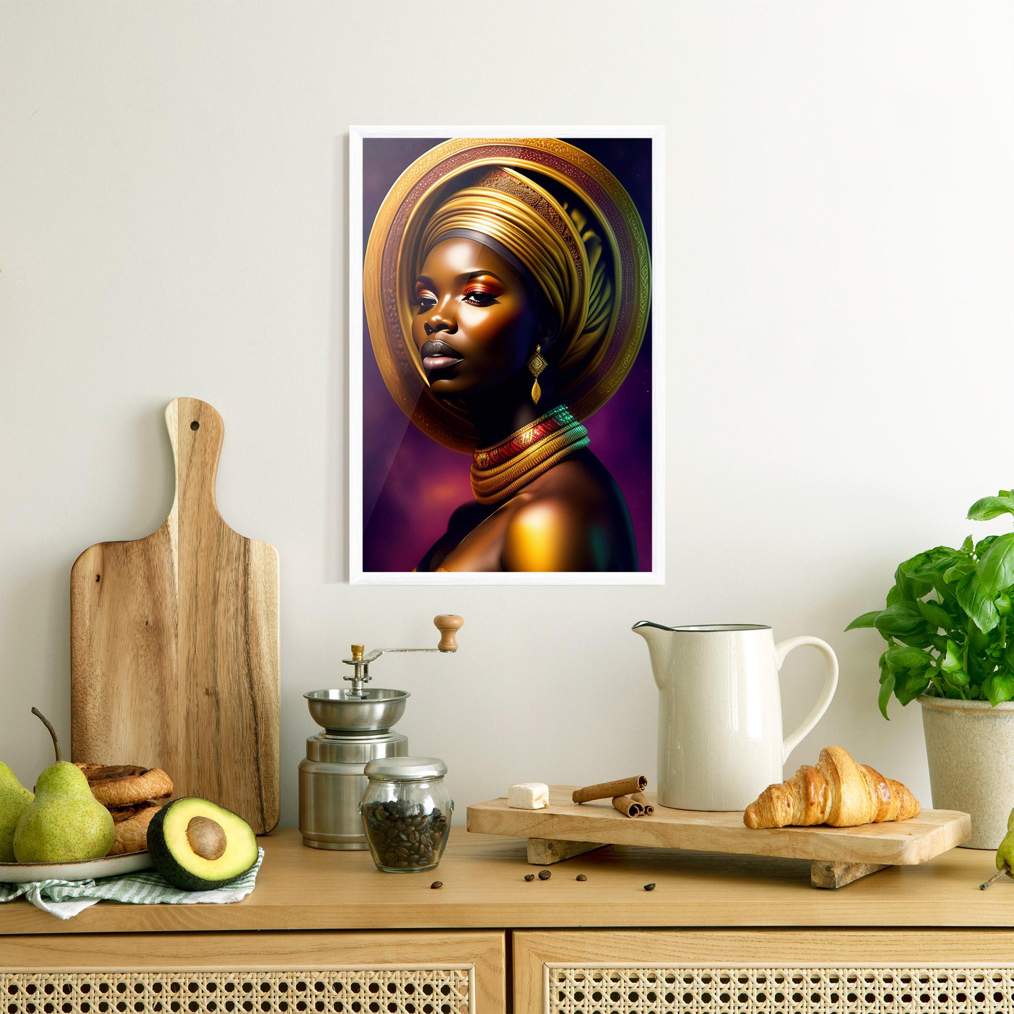 Poster Înrămat Golden Crown Woman mockup 8