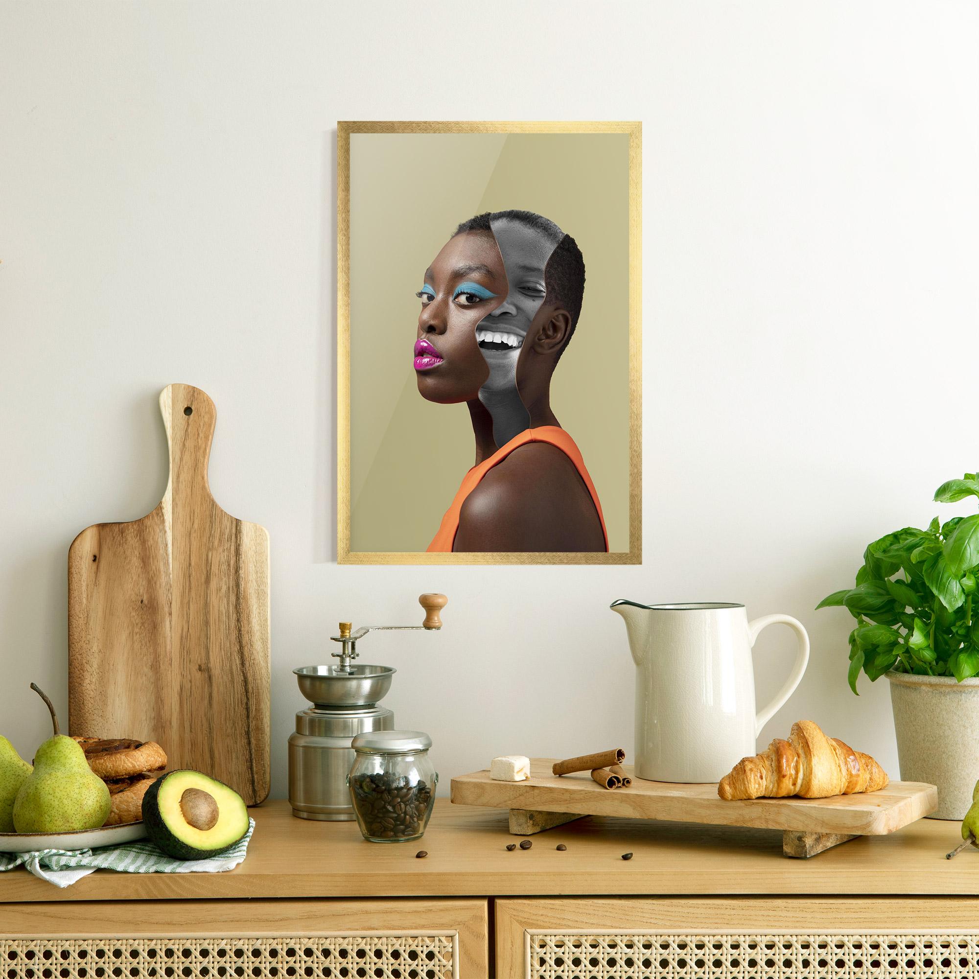 Poster Înrămat American Woman Collage mockup 8