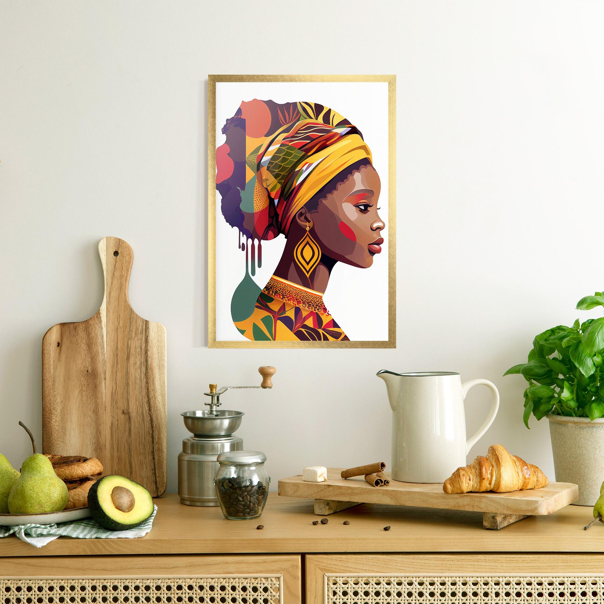 Poster Înrămat Colorful African mockup 8