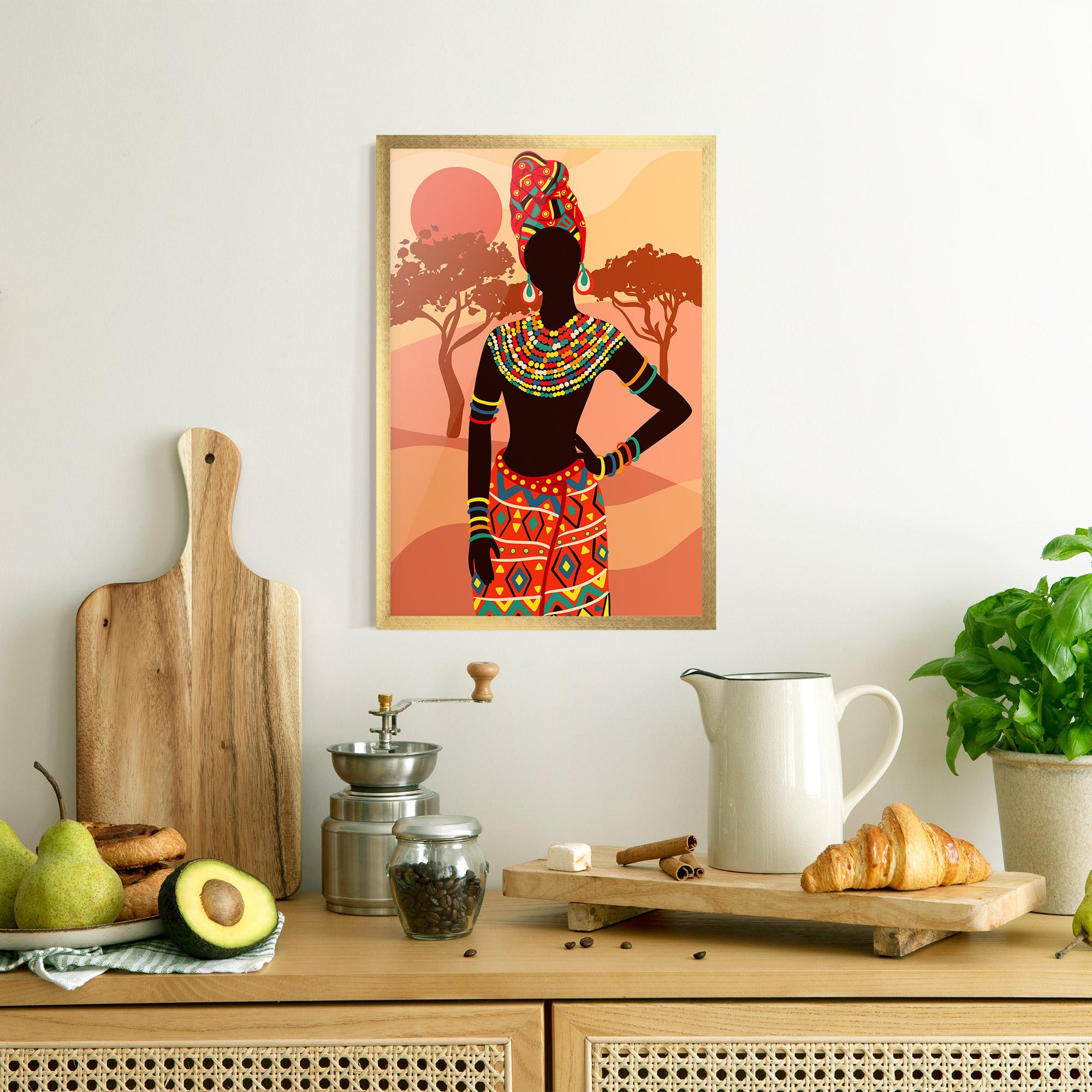 Poster Înrămat Ethnic African Color mockup 8
