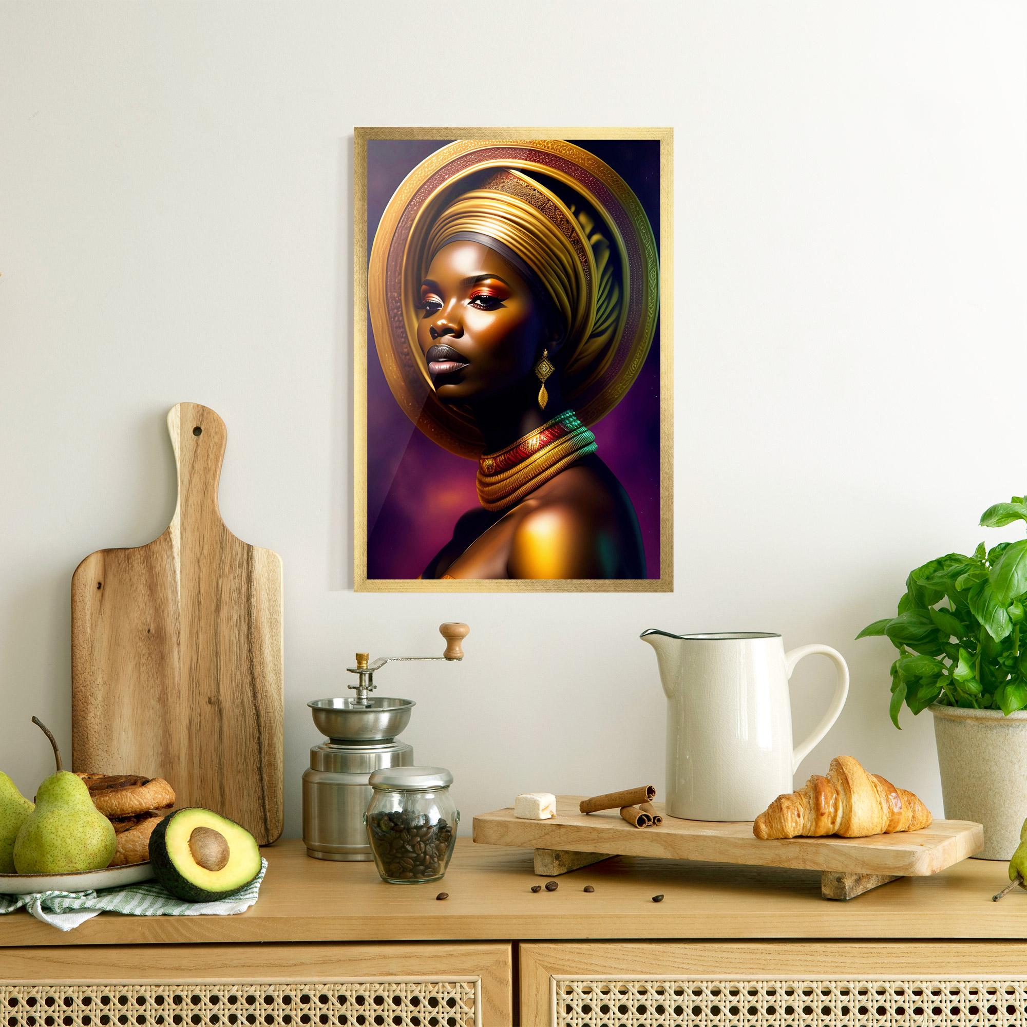 Poster Înrămat Golden Crown Woman mockup 8