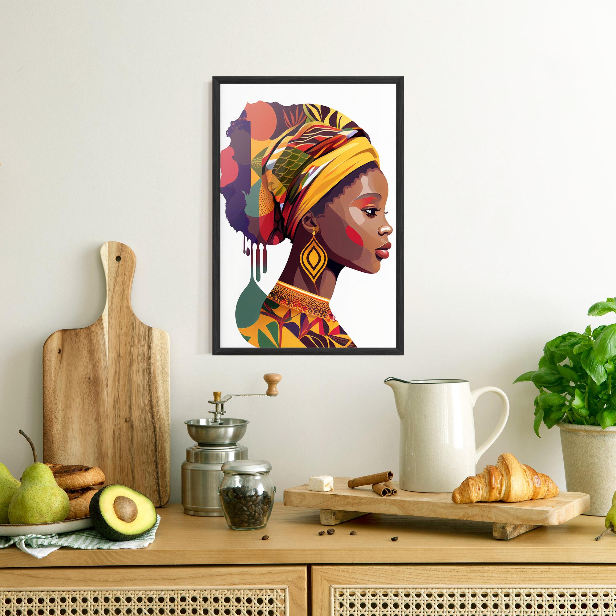 Poster Înrămat Colorful African mockup 8