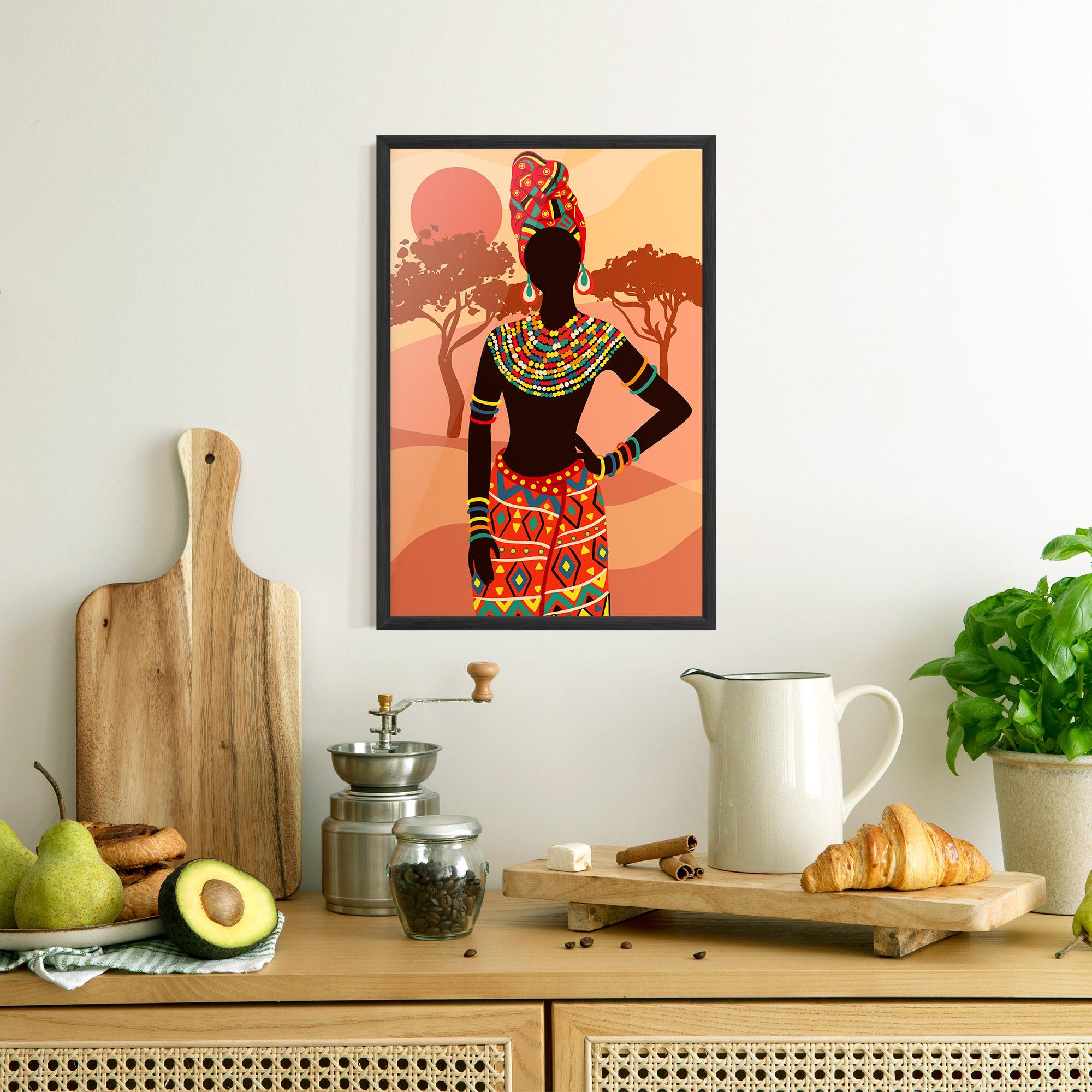 Poster Înrămat Ethnic African Color mockup 8
