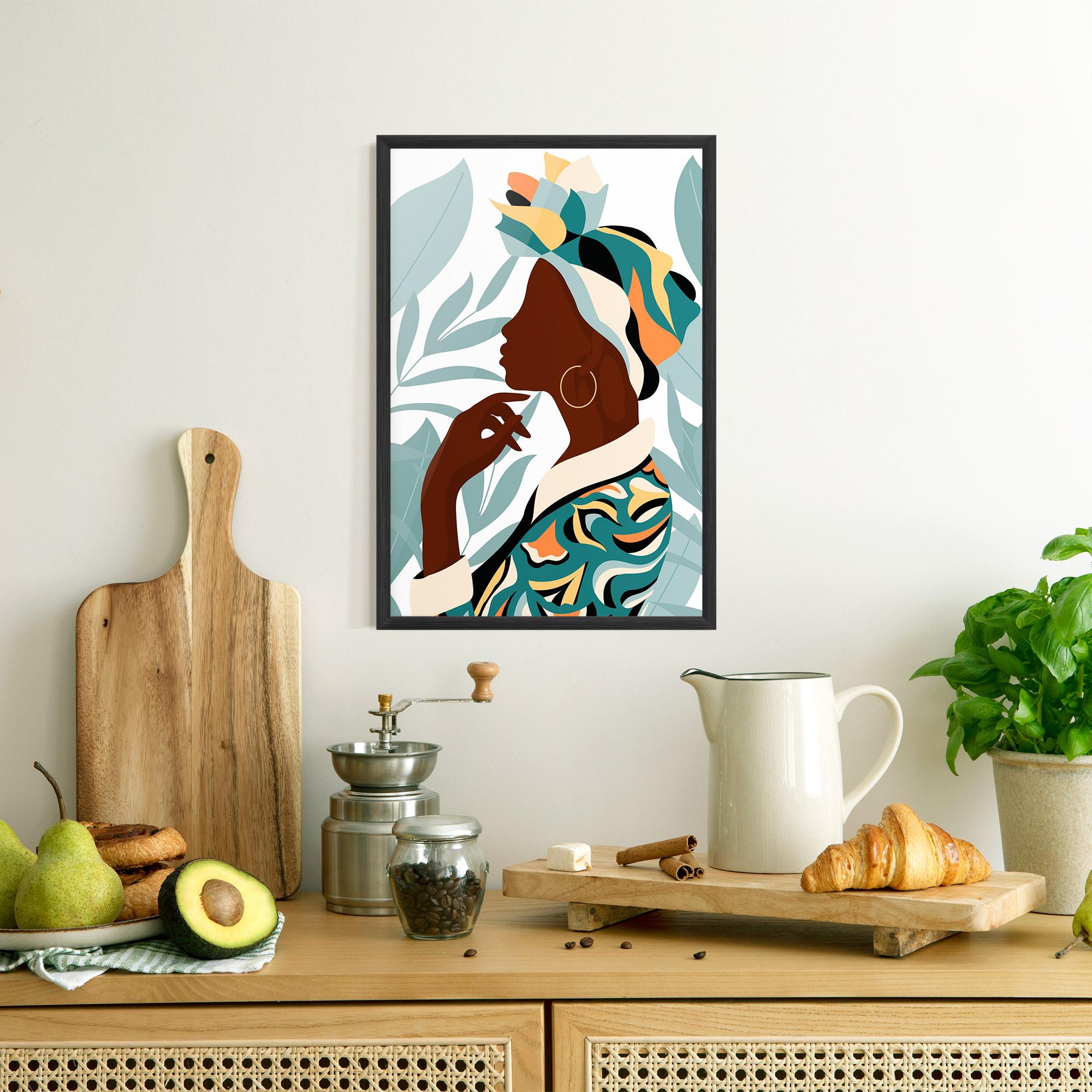 Poster Înrămat Gold African Earring mockup 8