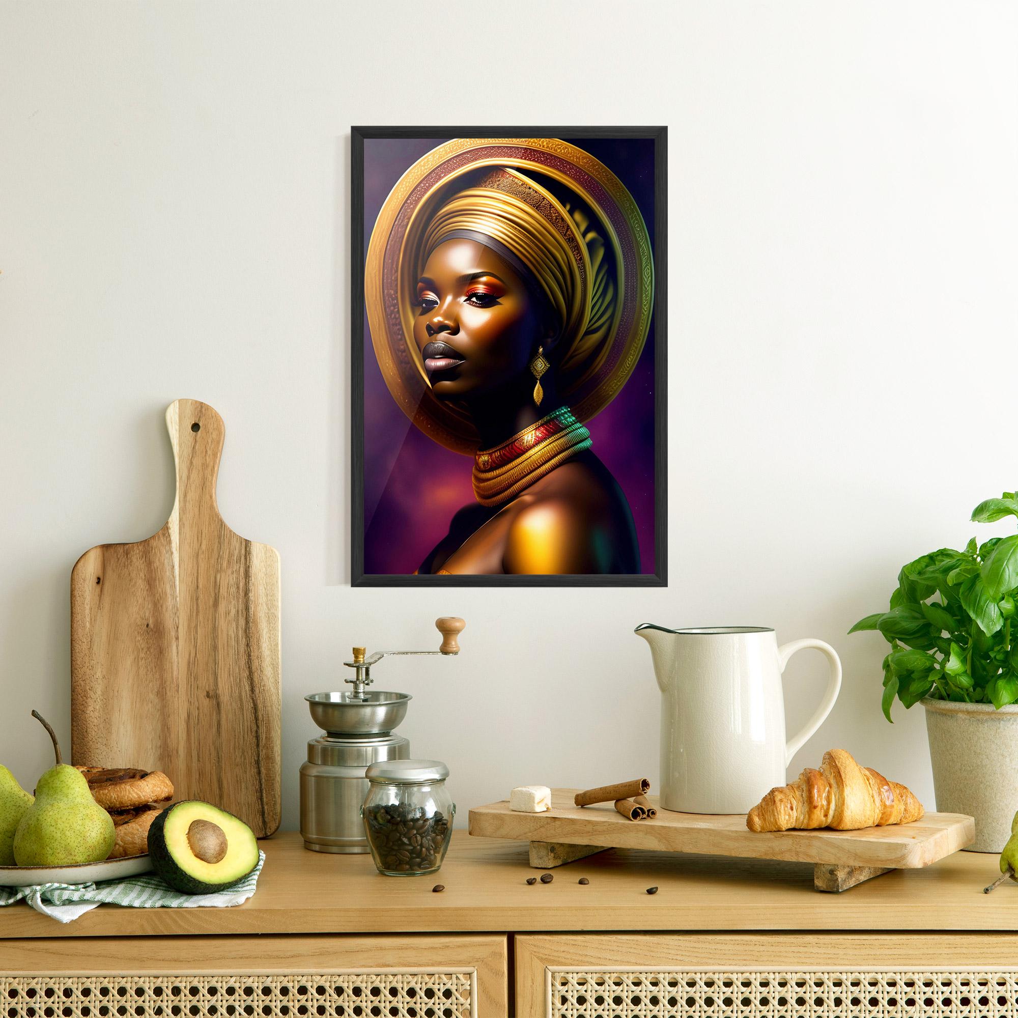 Poster Înrămat Golden Crown Woman mockup 8