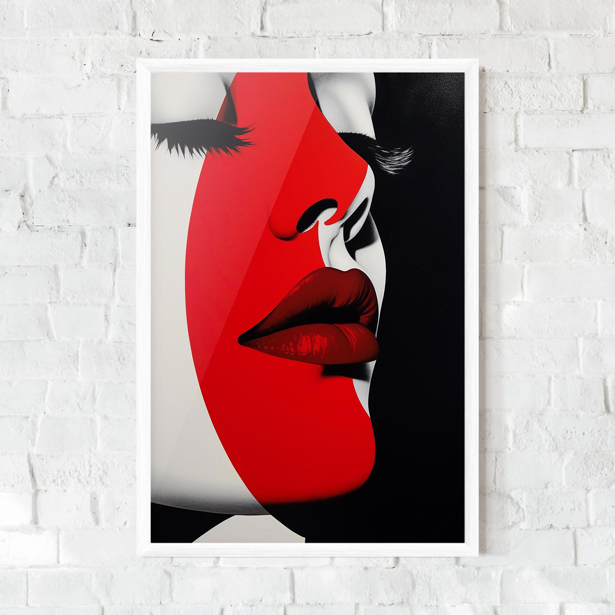 Poster Înrămat Dark Red Lips mockup 0