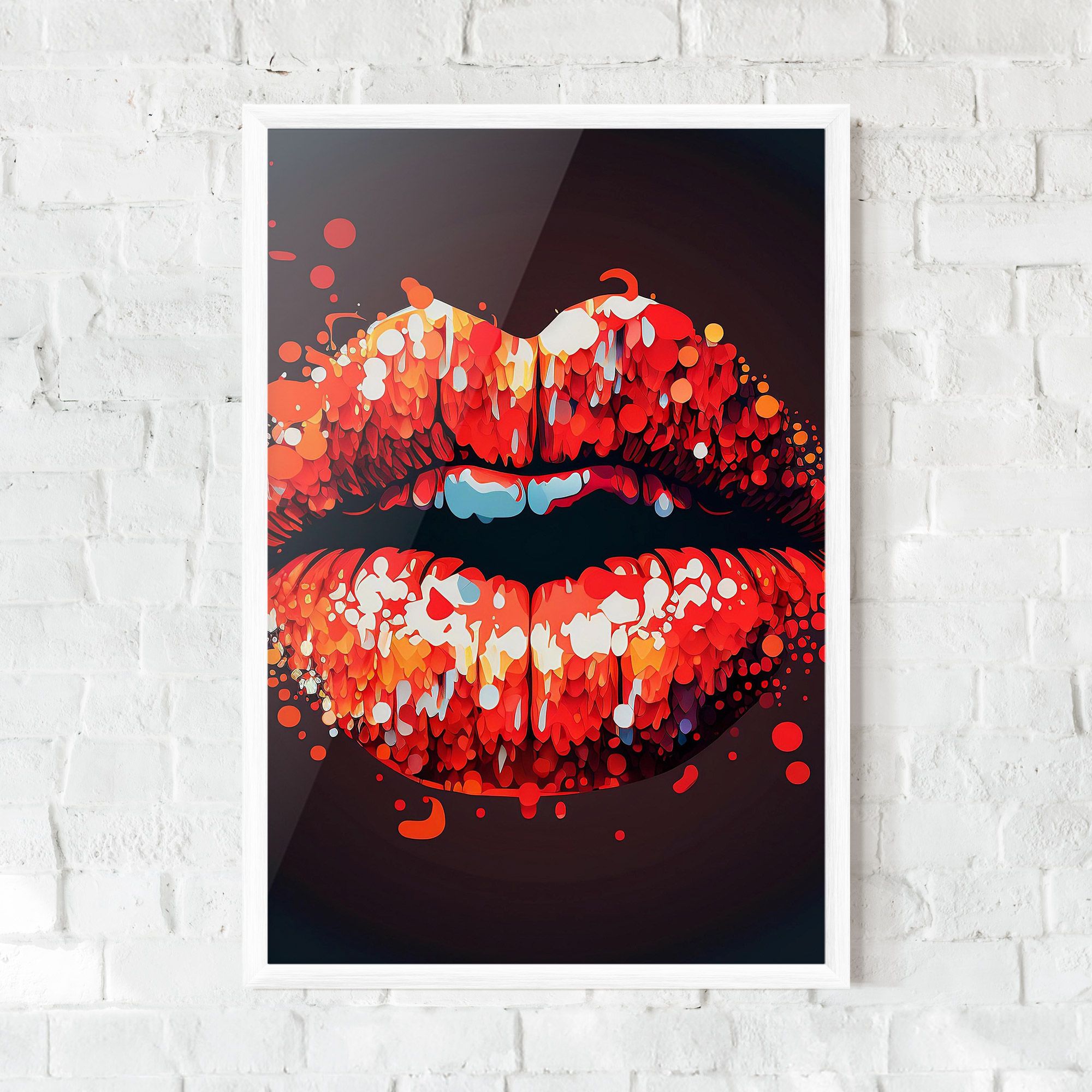 Red Lips With Word Lips It mockup 0