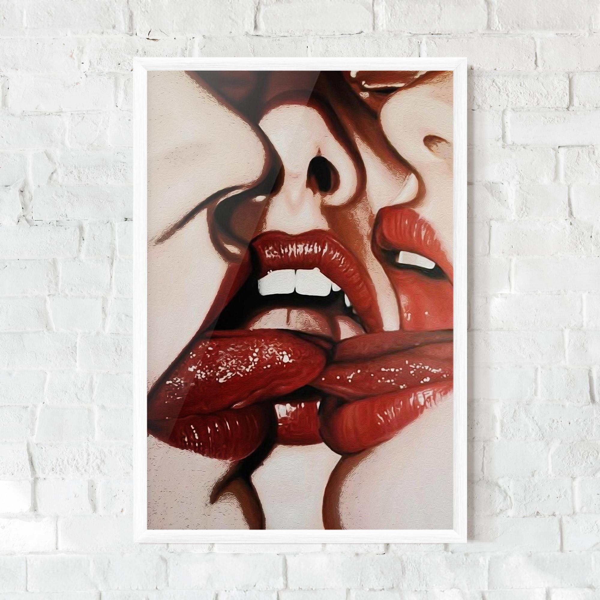 Poster Înrămat Tree Red Lips mockup 0