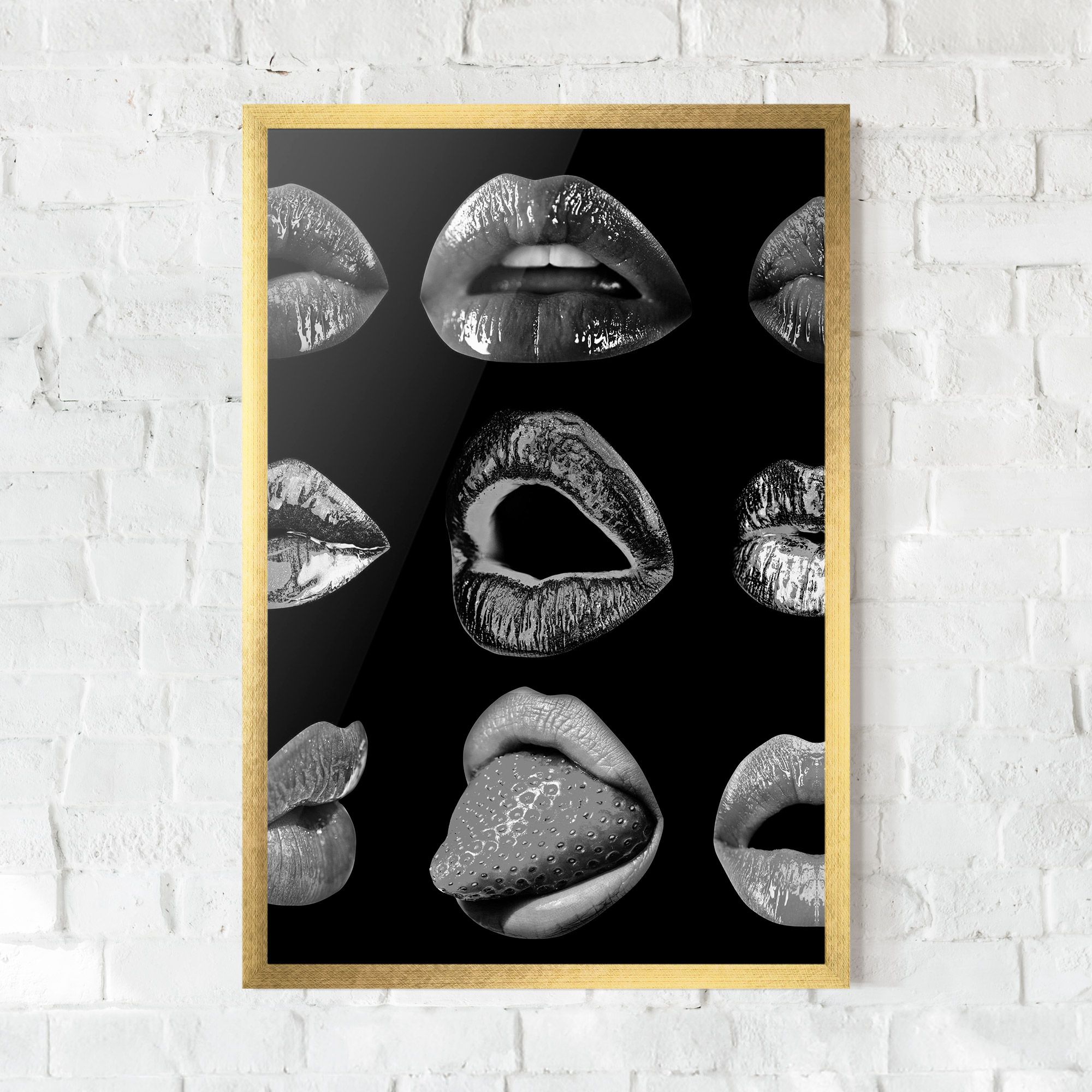 Grey Lips Collage mockup 0
