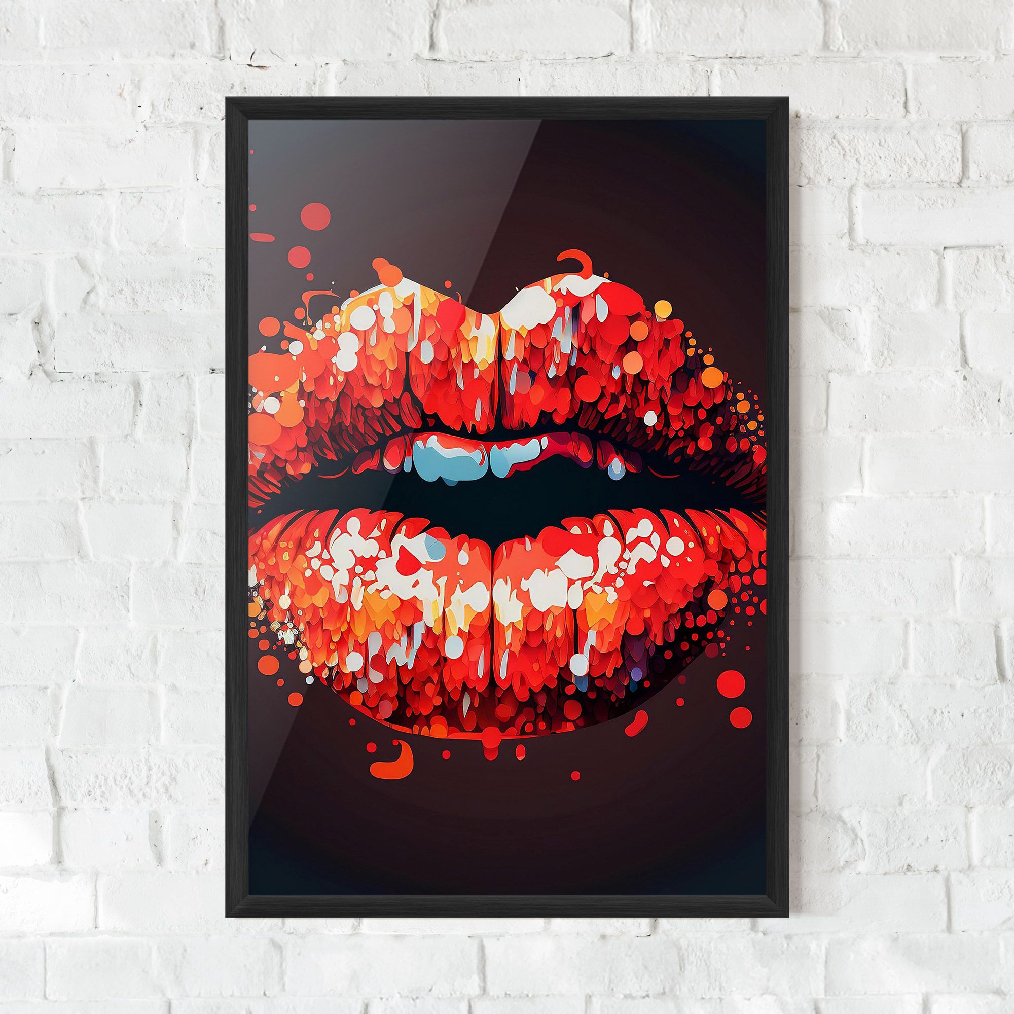 Red Lips With Word Lips It mockup 0