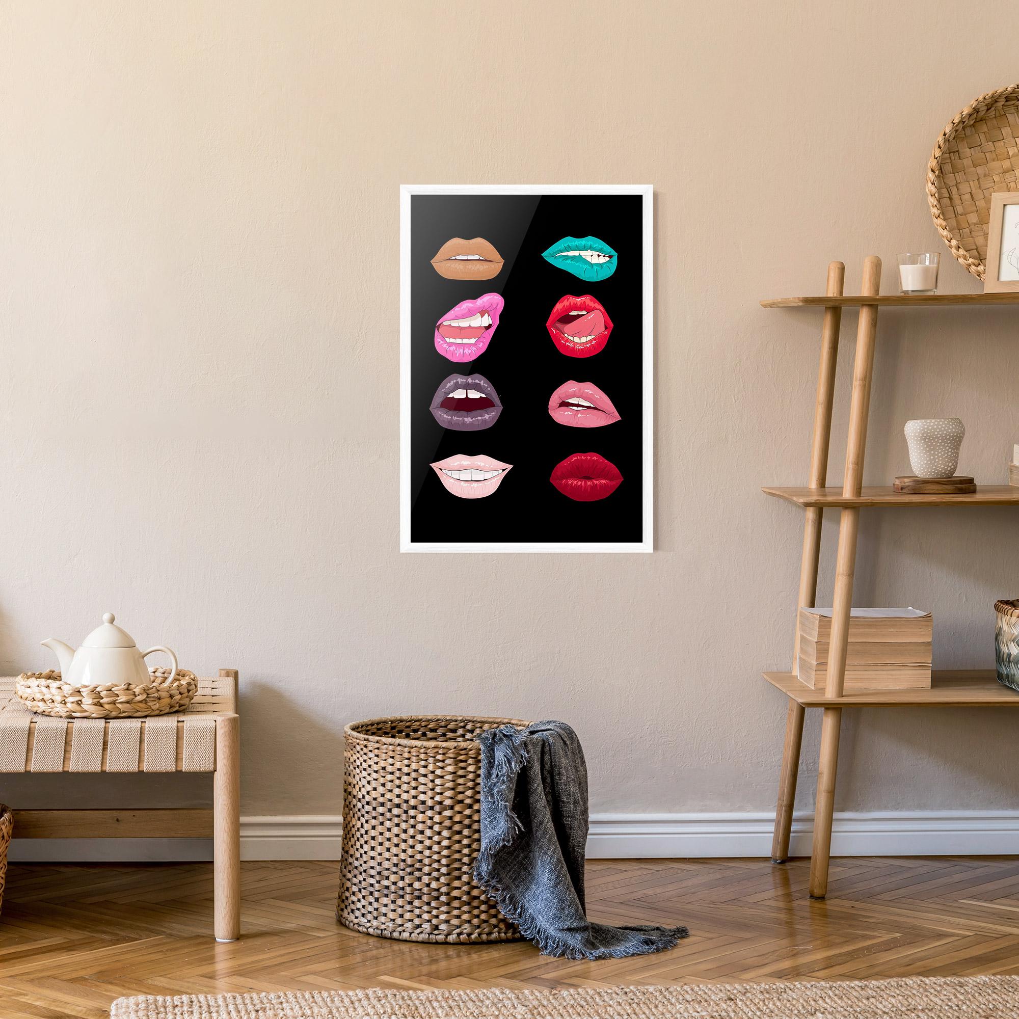 Poster Înrămat Colorful Lips mockup 9