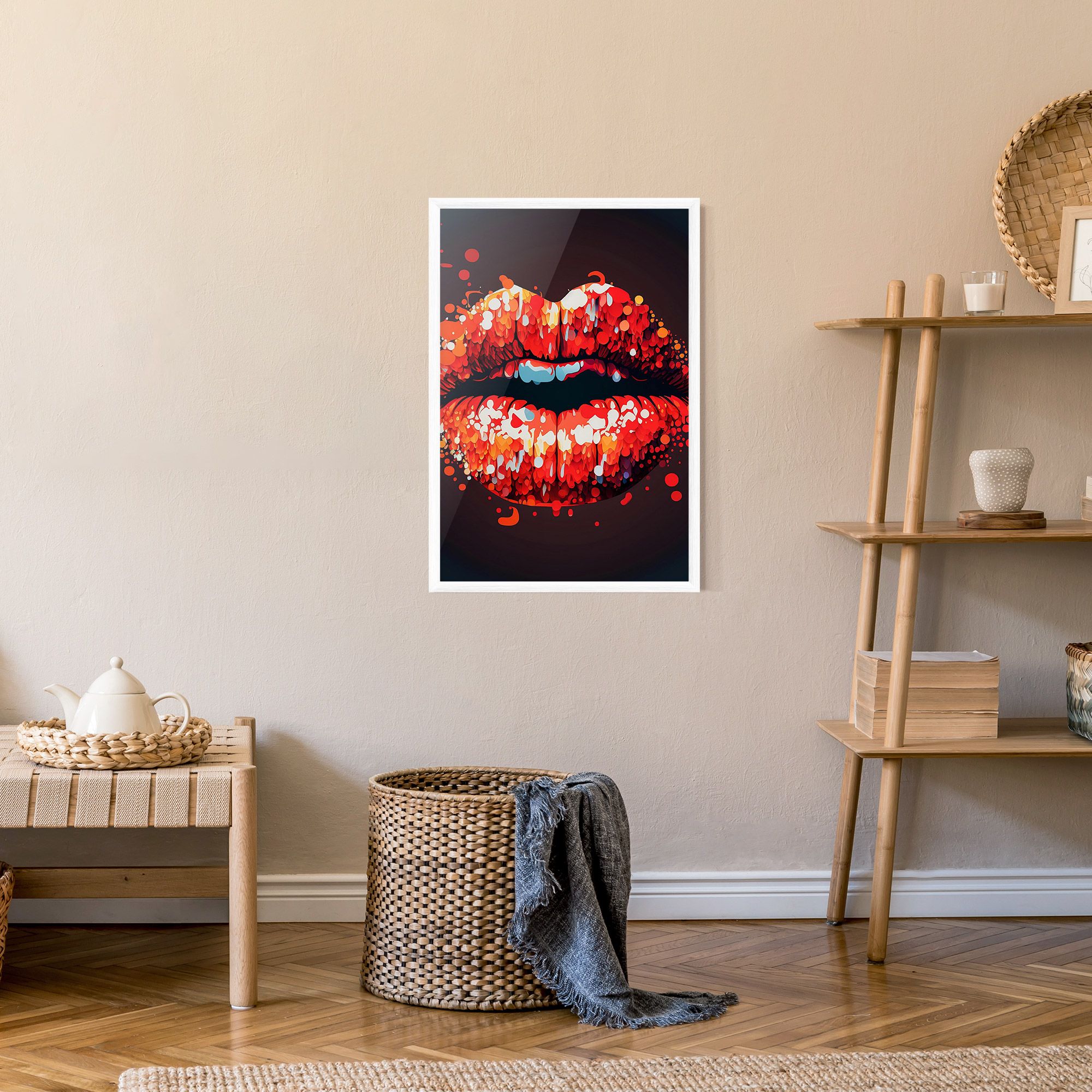 Red Lips With Word Lips It mockup 9