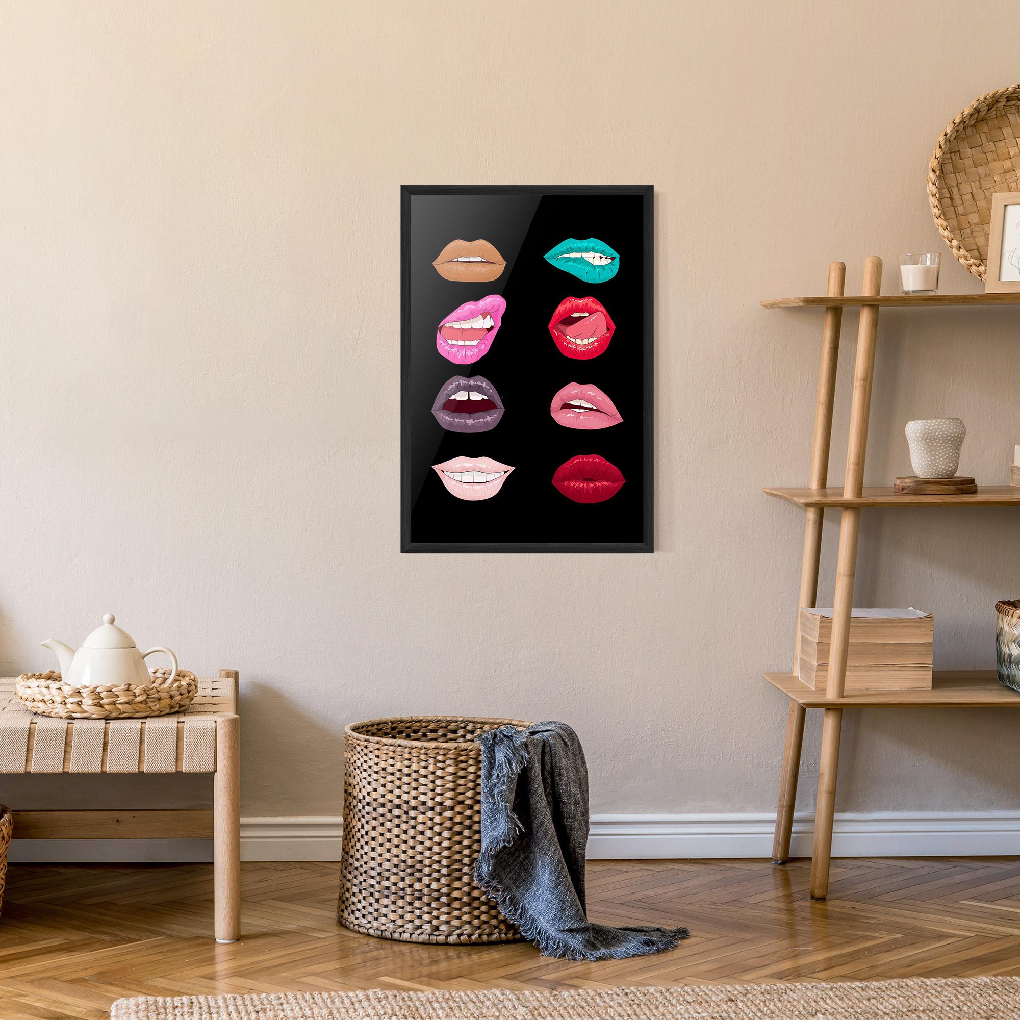 Poster Înrămat Colorful Lips mockup 9