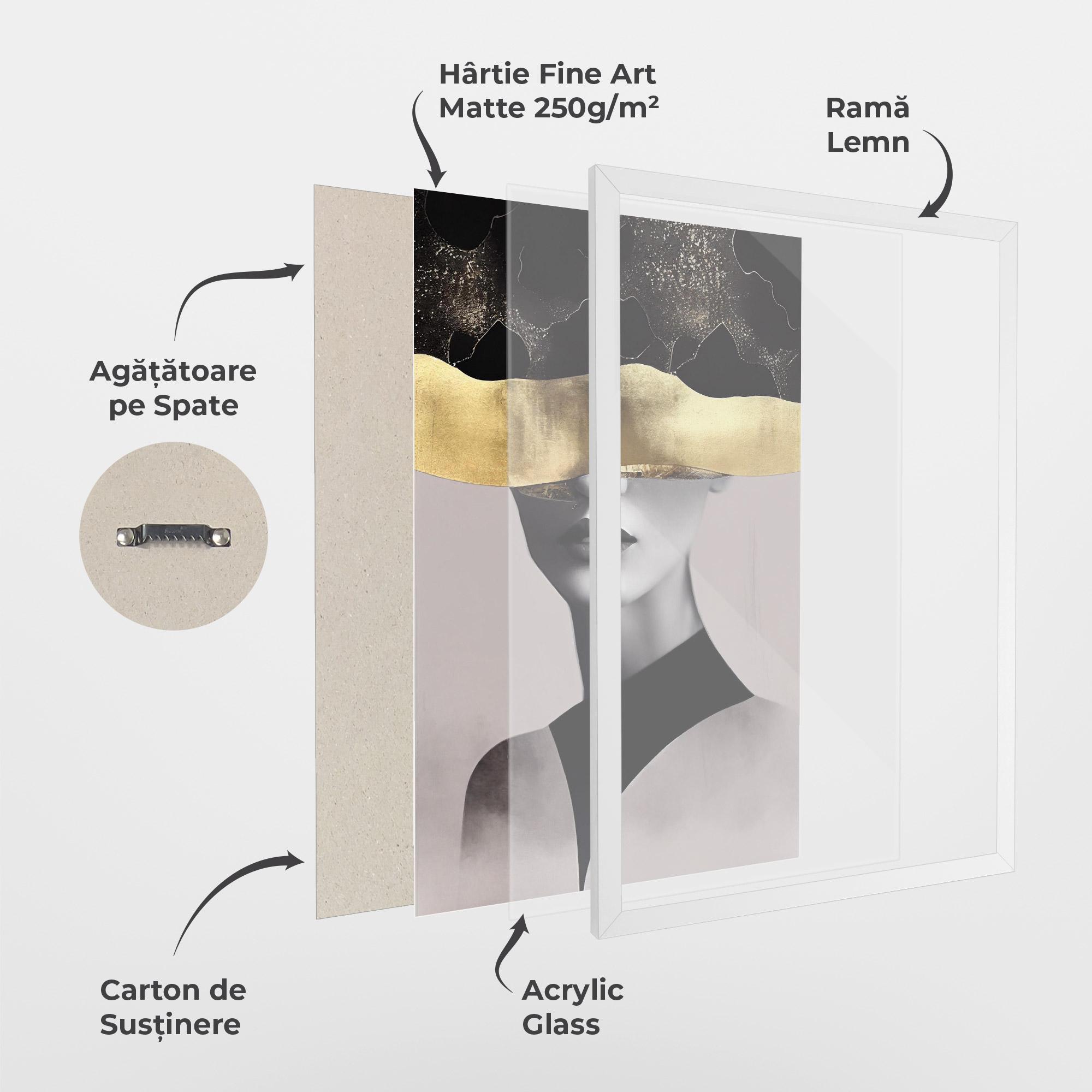 Poster Înrămat Grey Lips mockup 1