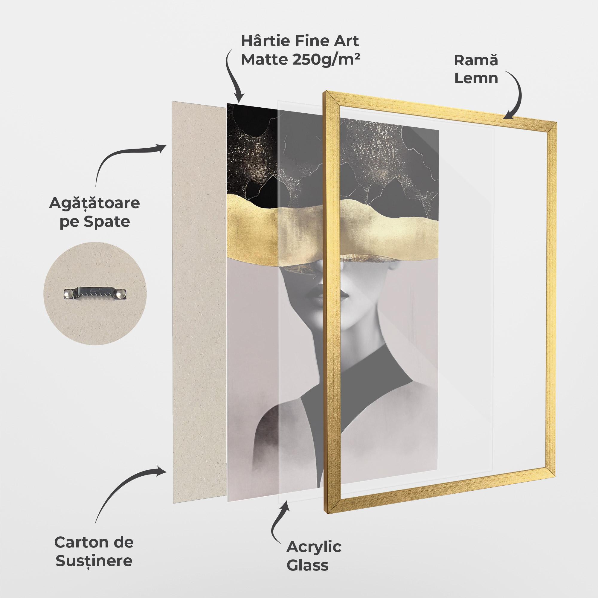 Poster Înrămat Grey Lips mockup 1