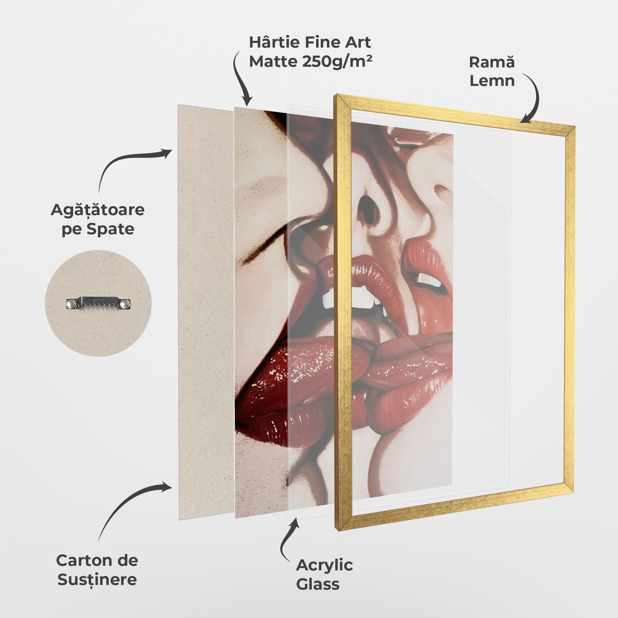 Poster Înrămat Tree Red Lips mockup 1