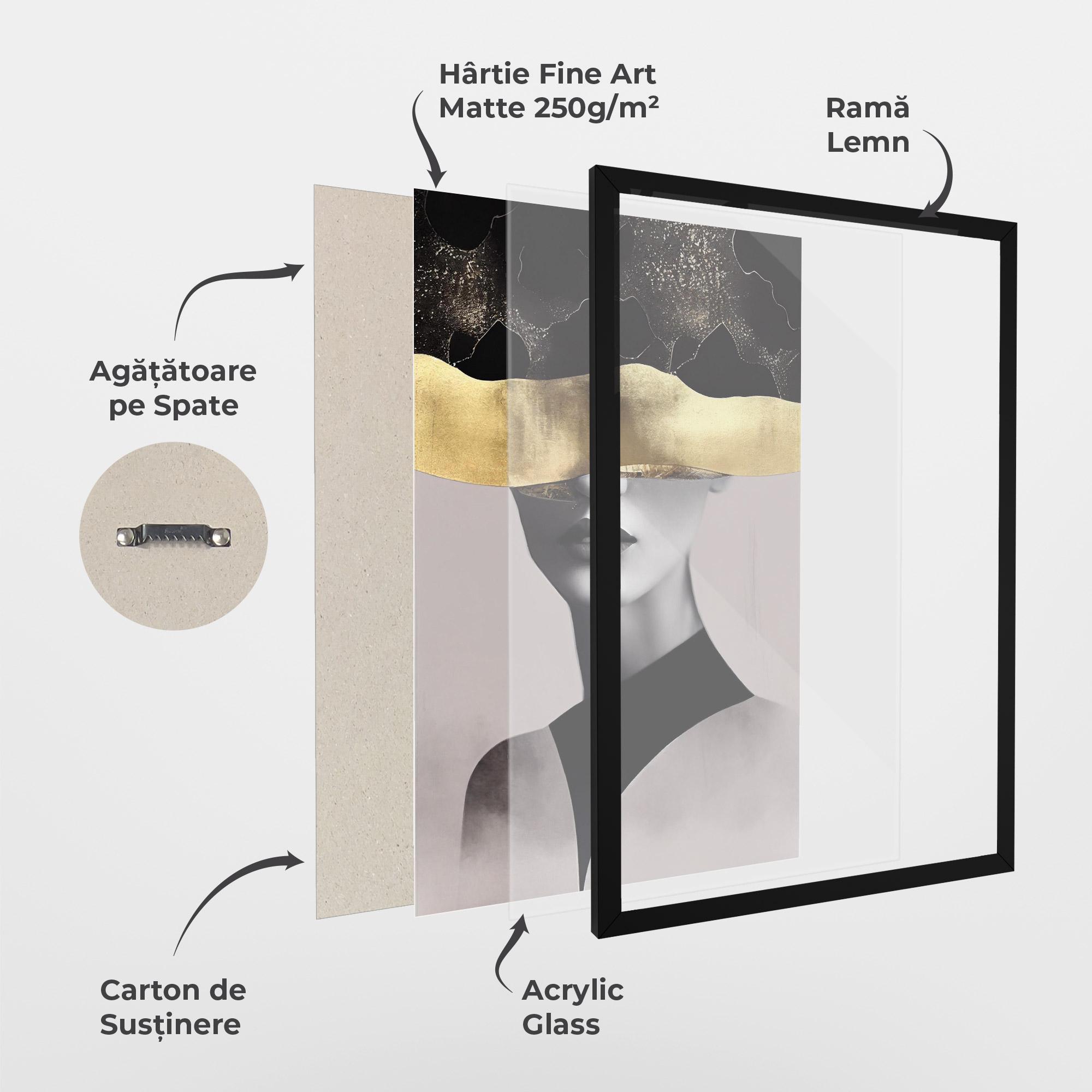 Poster Înrămat Grey Lips mockup 1