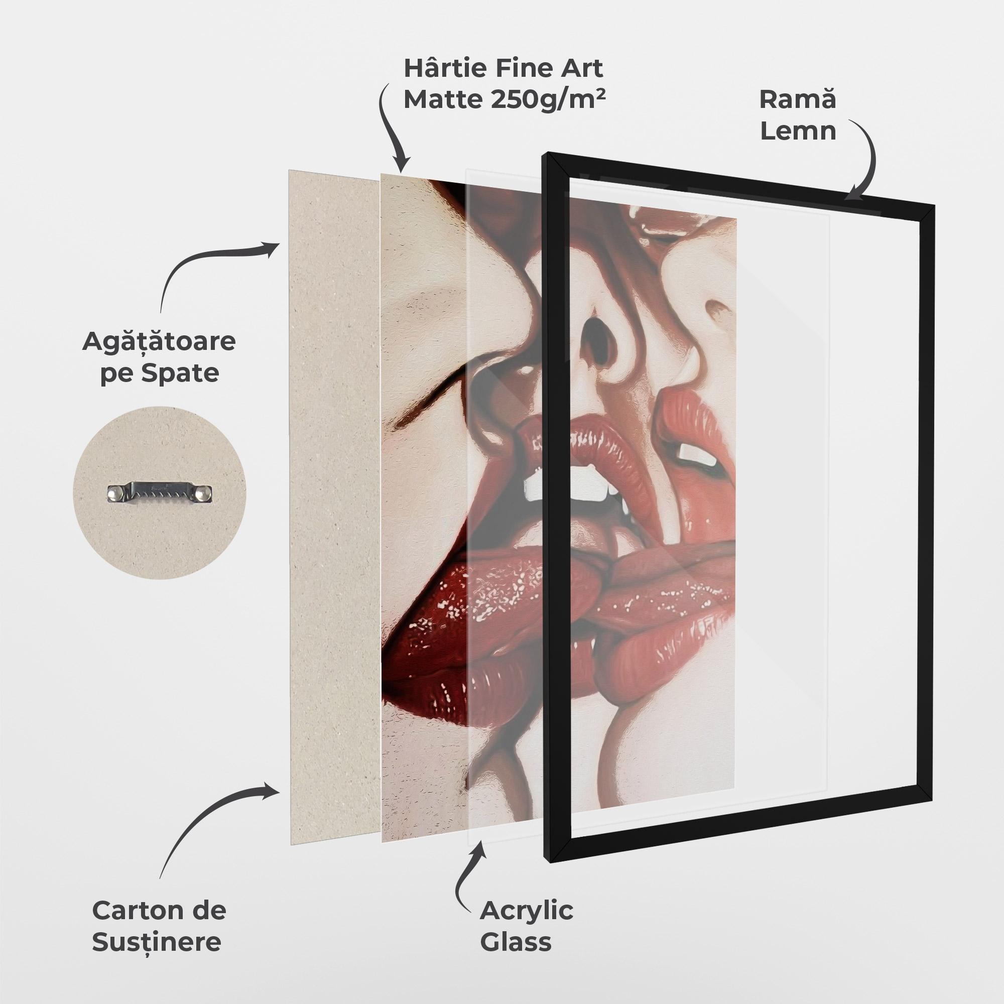 Poster Înrămat Tree Red Lips mockup 1