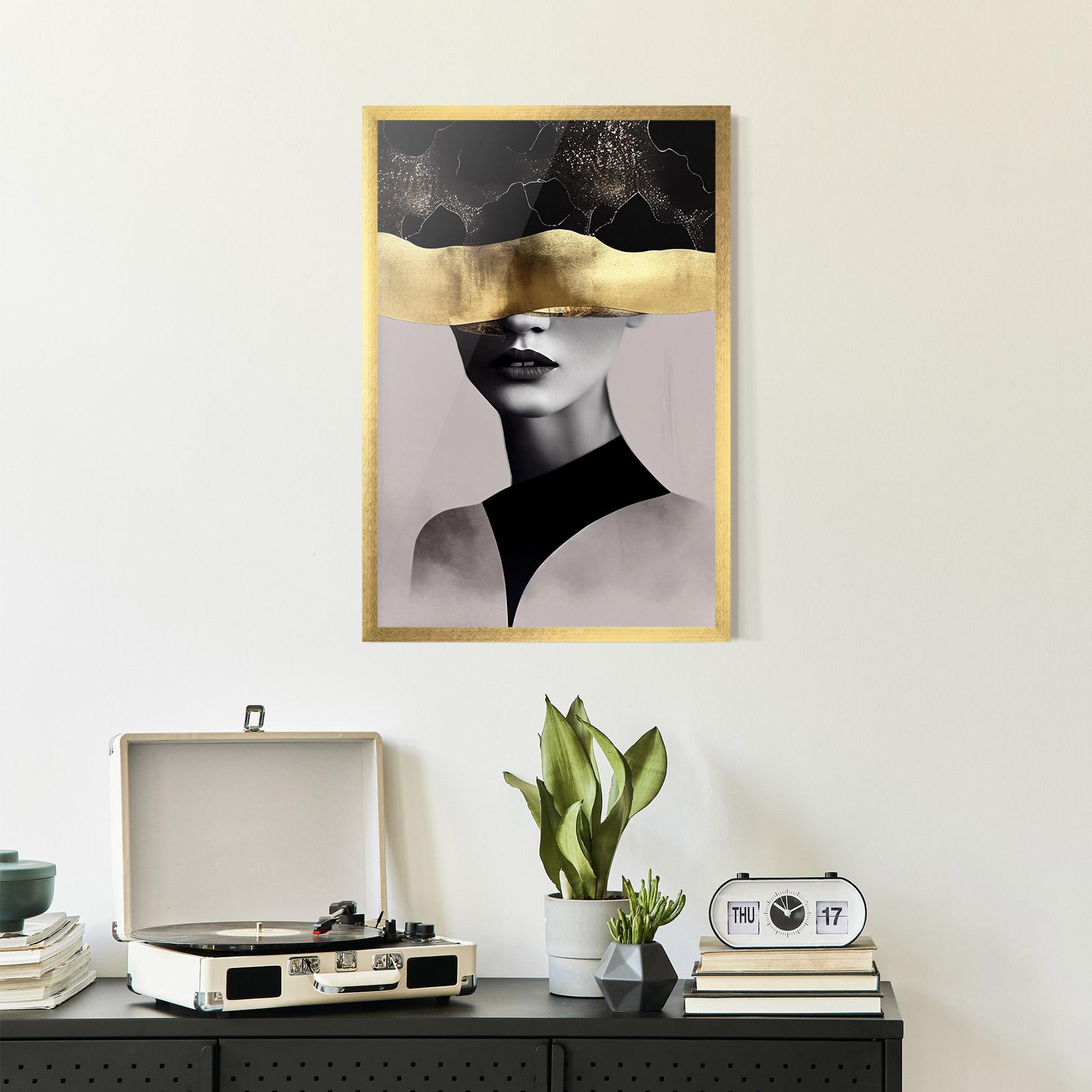 Poster Înrămat Grey Lips mockup 2