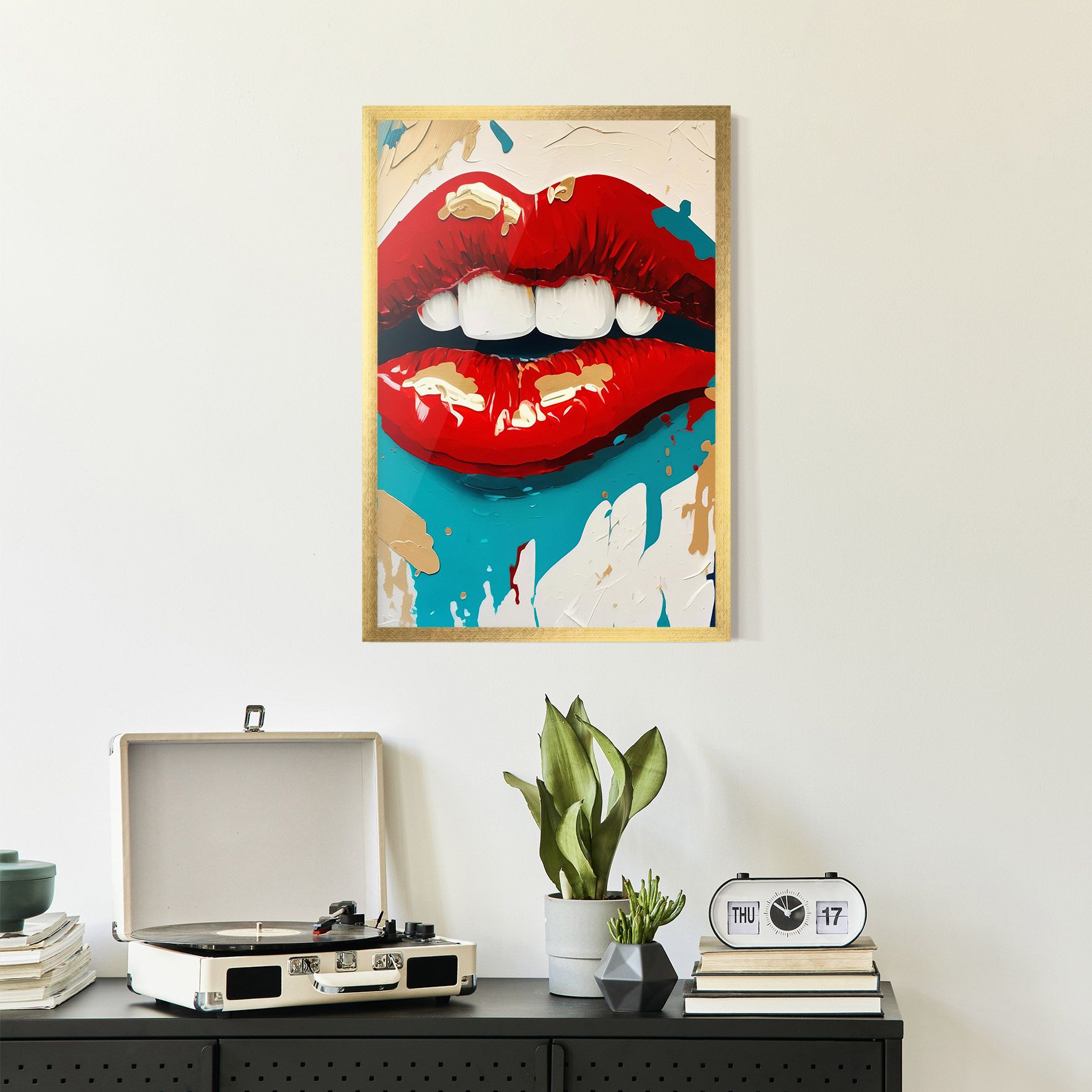 Red Gold Lips mockup 2