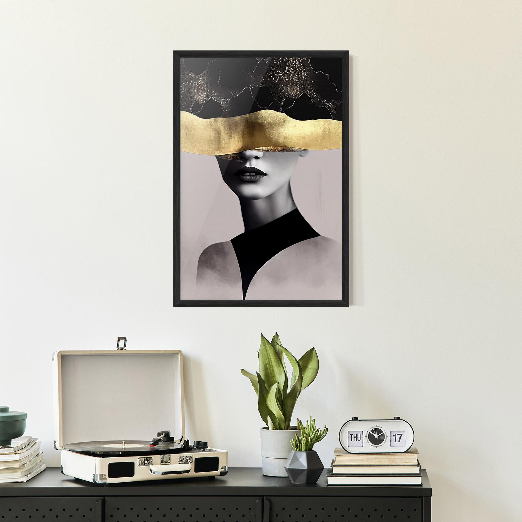 Poster Înrămat Grey Lips mockup 2