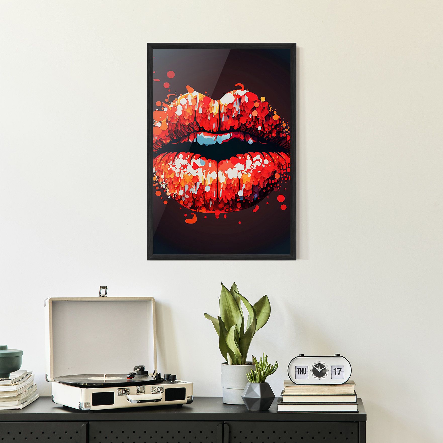 Red Lips With Word Lips It mockup 2